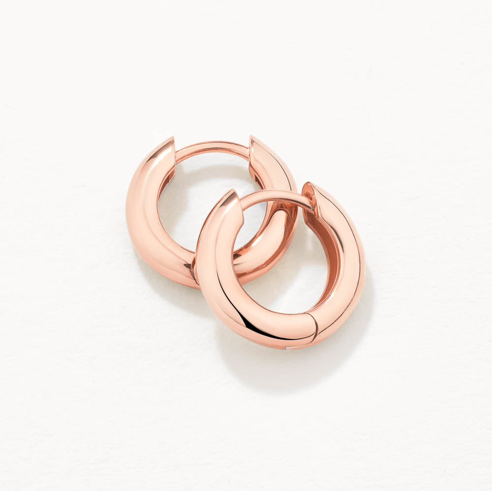 Rose Gold Mini Curve Hoop Earrings - Dainty & Elegant Jewelry for Women - Perfect for Everyday Wear, Date Nights & Special Occasions