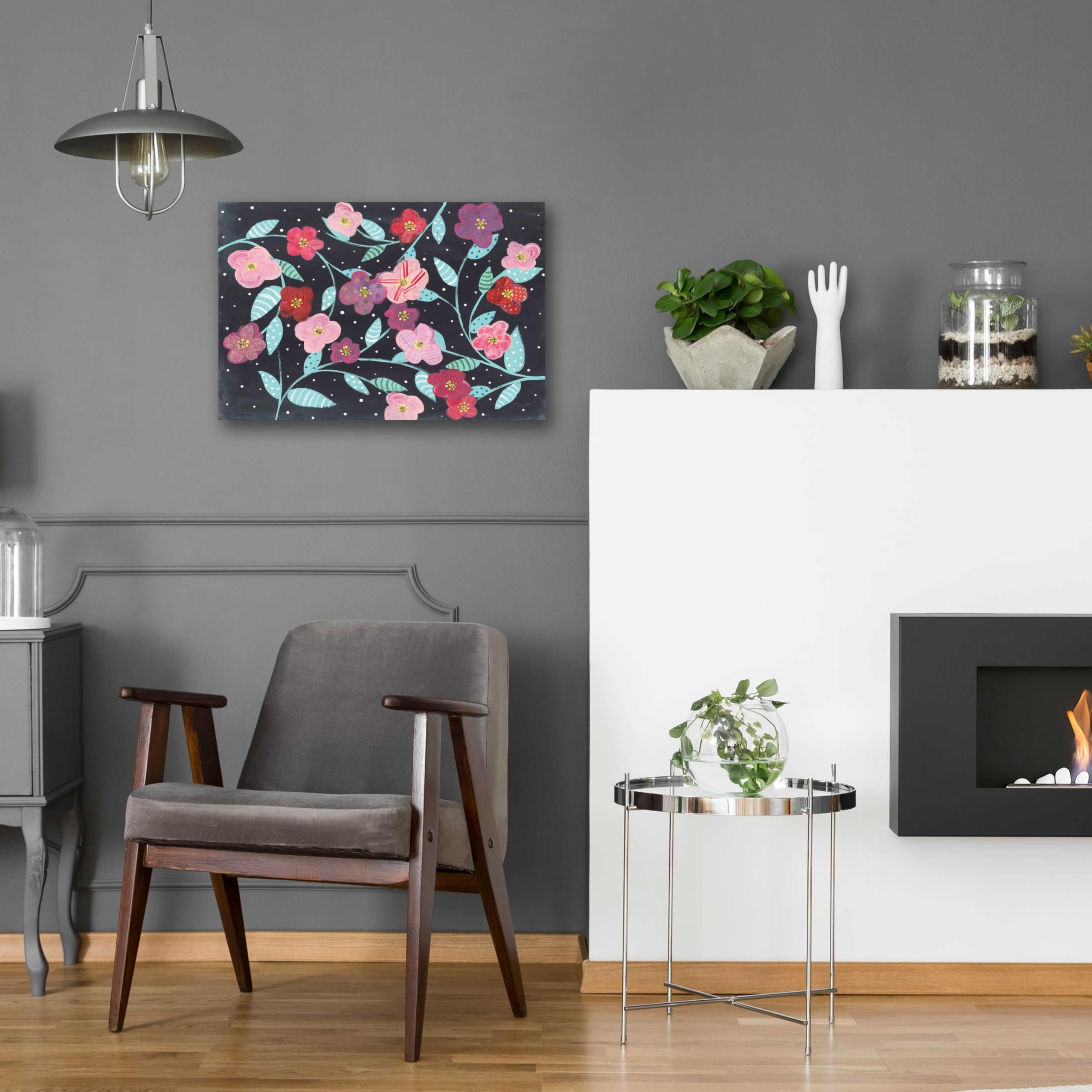 Epic Art 'Wall Flowers' by Courtney Prahl - 24x16 Inch Acrylic Glass Wall Decor - Modern Floral Painting for Living Room, Bedroom & Office Decor