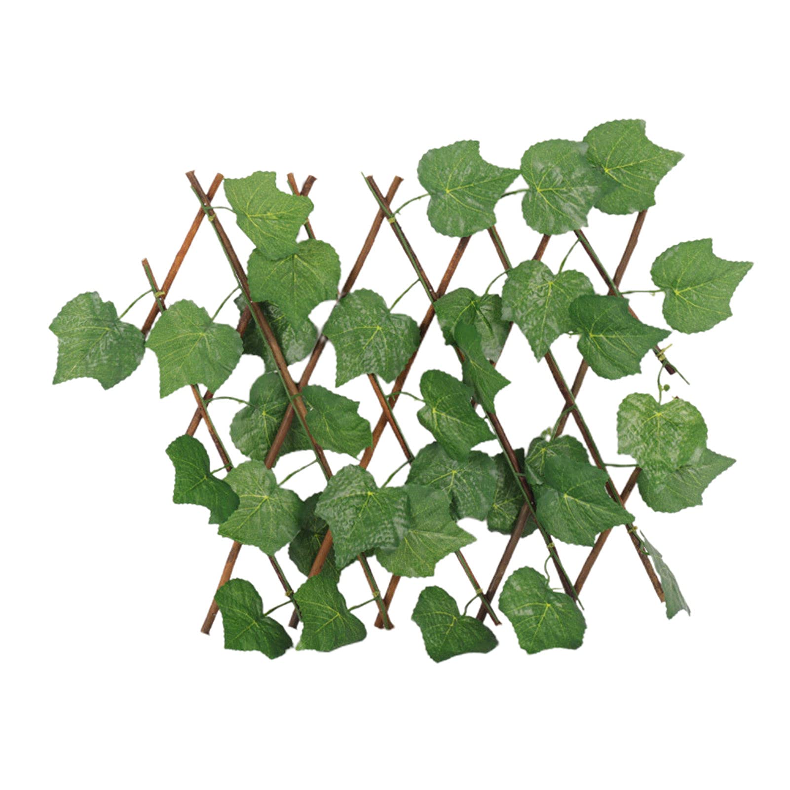 HEVIRGO Expandable Artificial Plant Fence - Realistic Wooden Simulation Privacy Screen for Outdoor Garden, Patio & Yard Decor - UV Resistant Plastic Hedge Barrier for Landscaping, Balcony & Poolside Privacy