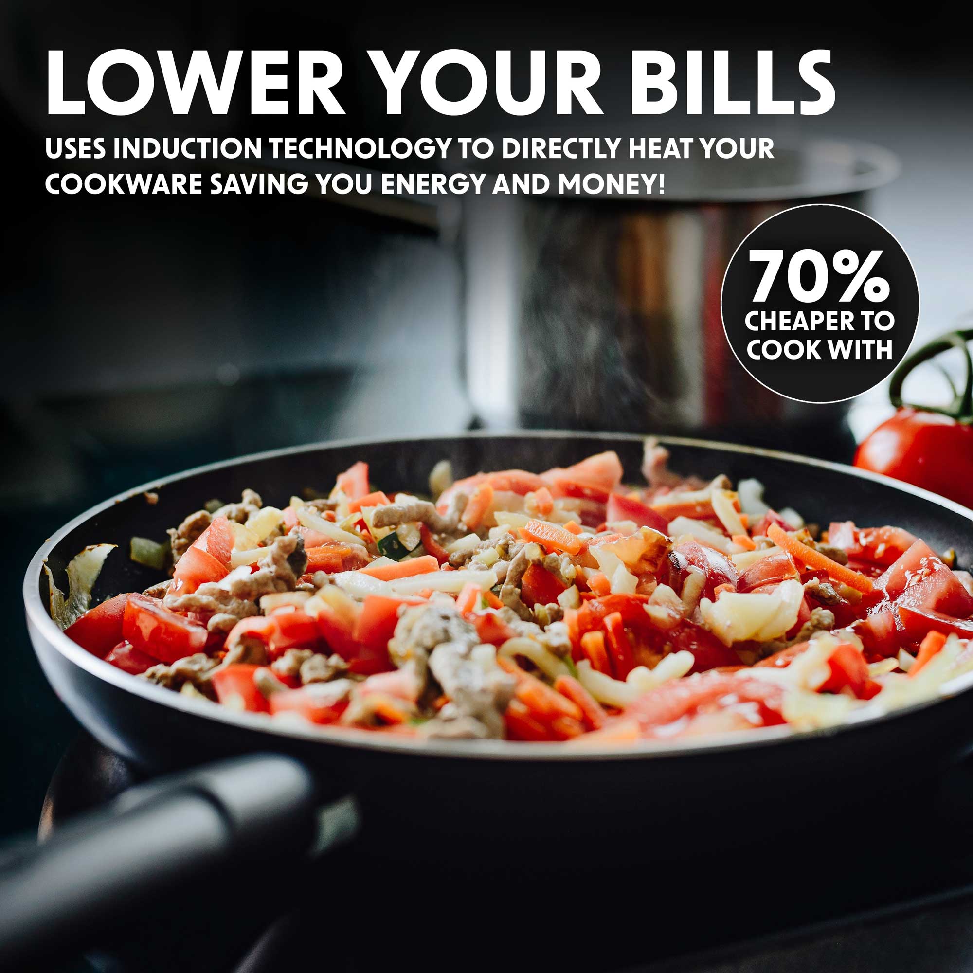 Baridi 60cm 4-Zone Induction Cooktop with Boost Function - 9 Power Levels, 2800W, DH178 - Perfect for Home Kitchens, Restaurants & Fast Cooking