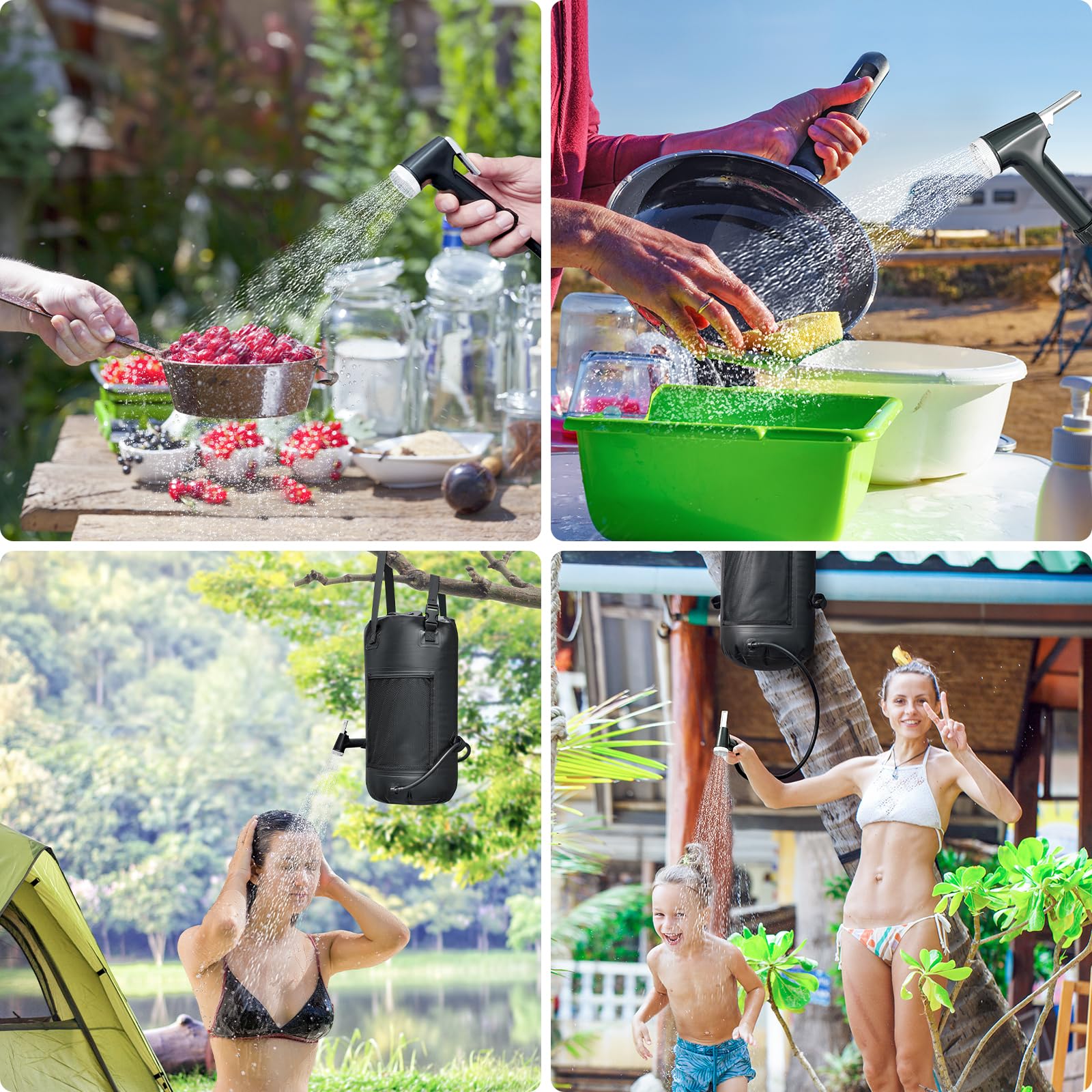 **5 Gallon Solar Shower Bag for Camping - Portable Outdoor Shower with Solar Heating, Upgraded Thickened Leak-Proof Material - Perfect for Travel, Surfing, Hiking & Beach Trips**