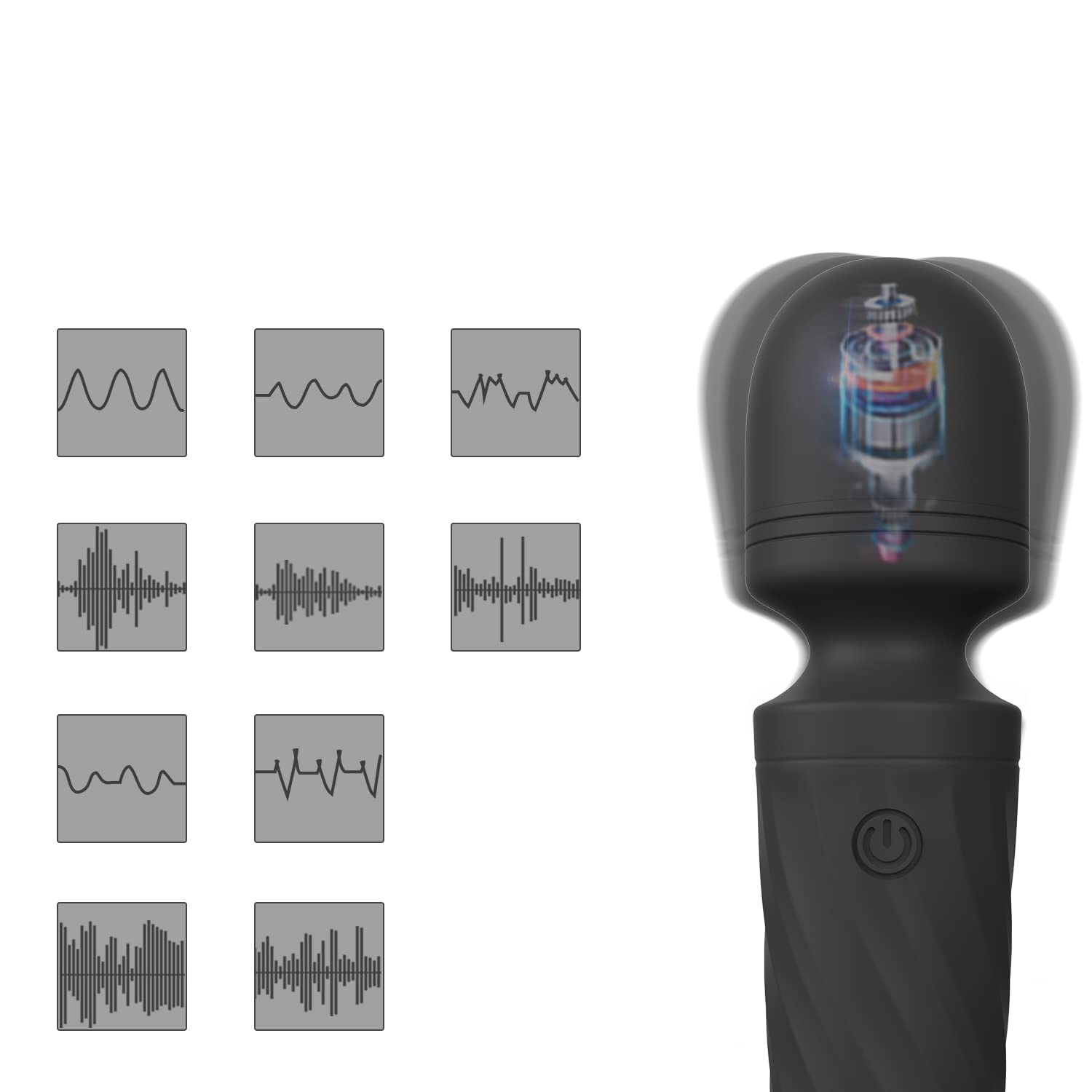 Rechargeable Mini Personal Massager - 10 Speed Settings, Cordless & Waterproof, Ultra Quiet Portable Massage Gun for Neck, Back, Shoulder Pain Relief - Perfect for Home, Office, Travel (4.6 x 1.16 inches, Black)