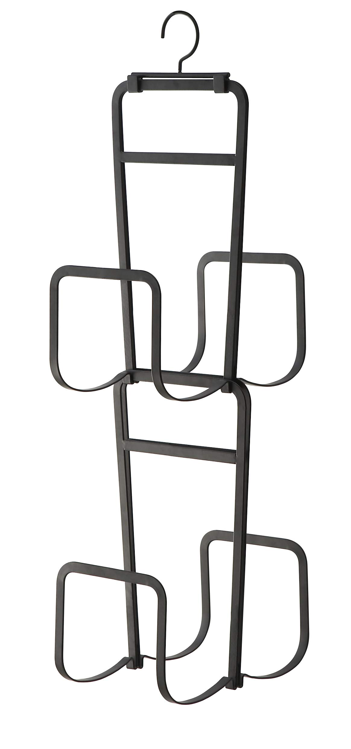 Yamazaki Adjustable Steel Bag Holder - Black | Space-Saving Kitchen Organizer for Trash Bags, Grocery Bags & Recycling Bags