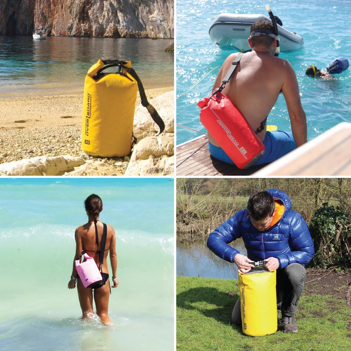 OverBoard Waterproof Dry Tube Bag – Floating Dry Bag for Kayaking, Boating, Swimming & Beach – Airtight Seal Keeps Gear Safe & Dry