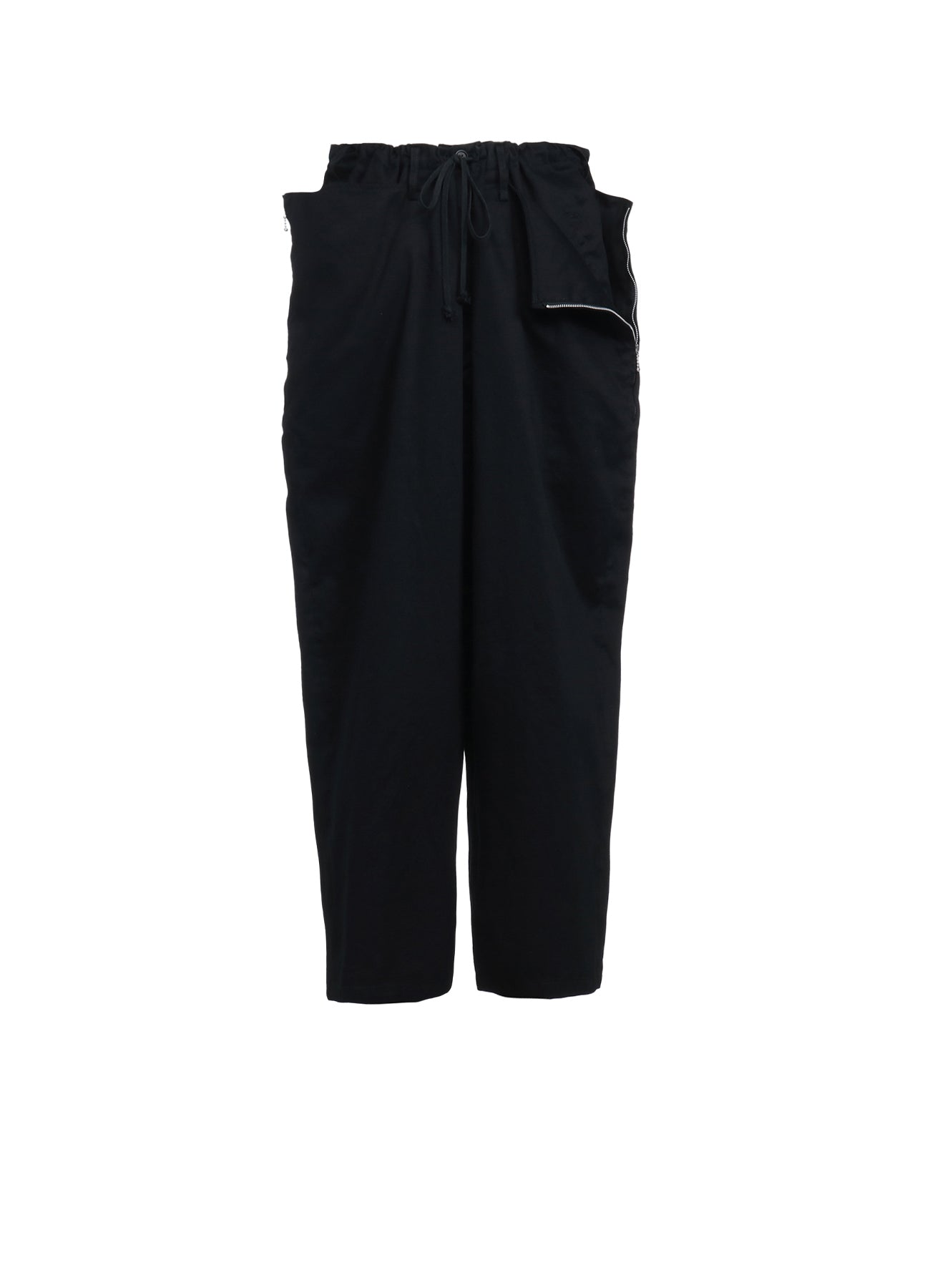 **Cotton Twill Drawstring Wide Leg Pants with Side Zip Pockets - Comfortable Casual Pants for Women, Lounge Wear, Travel & Everyday Outfits**