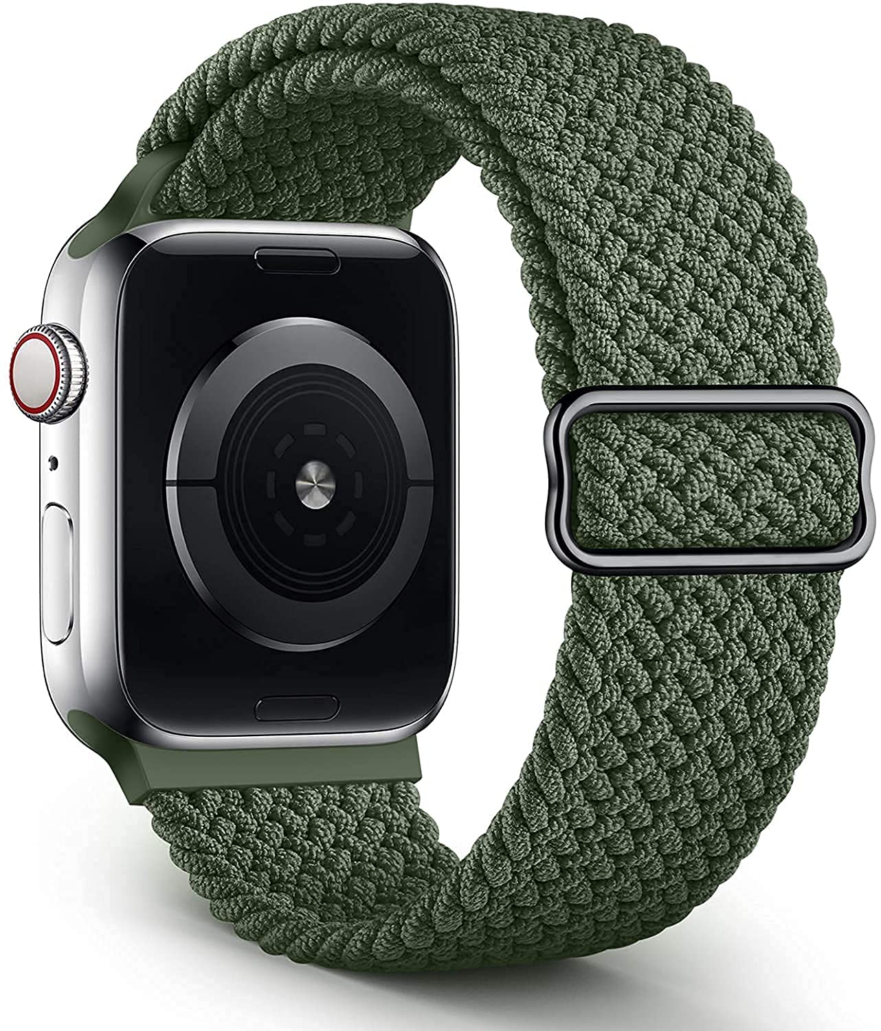 Stretchy Braided Solo Loop Band for Apple Watch 38mm 40mm 42mm 44mm - Adjustable Elastic Nylon Sport Strap Compatible with iWatch Series 6/SE/5/4/3/2/1 - Perfect for Workouts, Running & Everyday Wear
