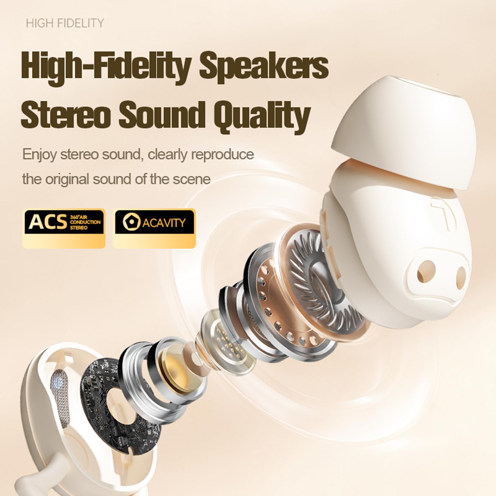 Wireless Bluetooth Sleep Earbuds for Side Sleepers - Noise Cancelling, Invisible Mini Earphones for Small Ear Canals | Perfect for Travel, Meditation & Nighttime Relaxation