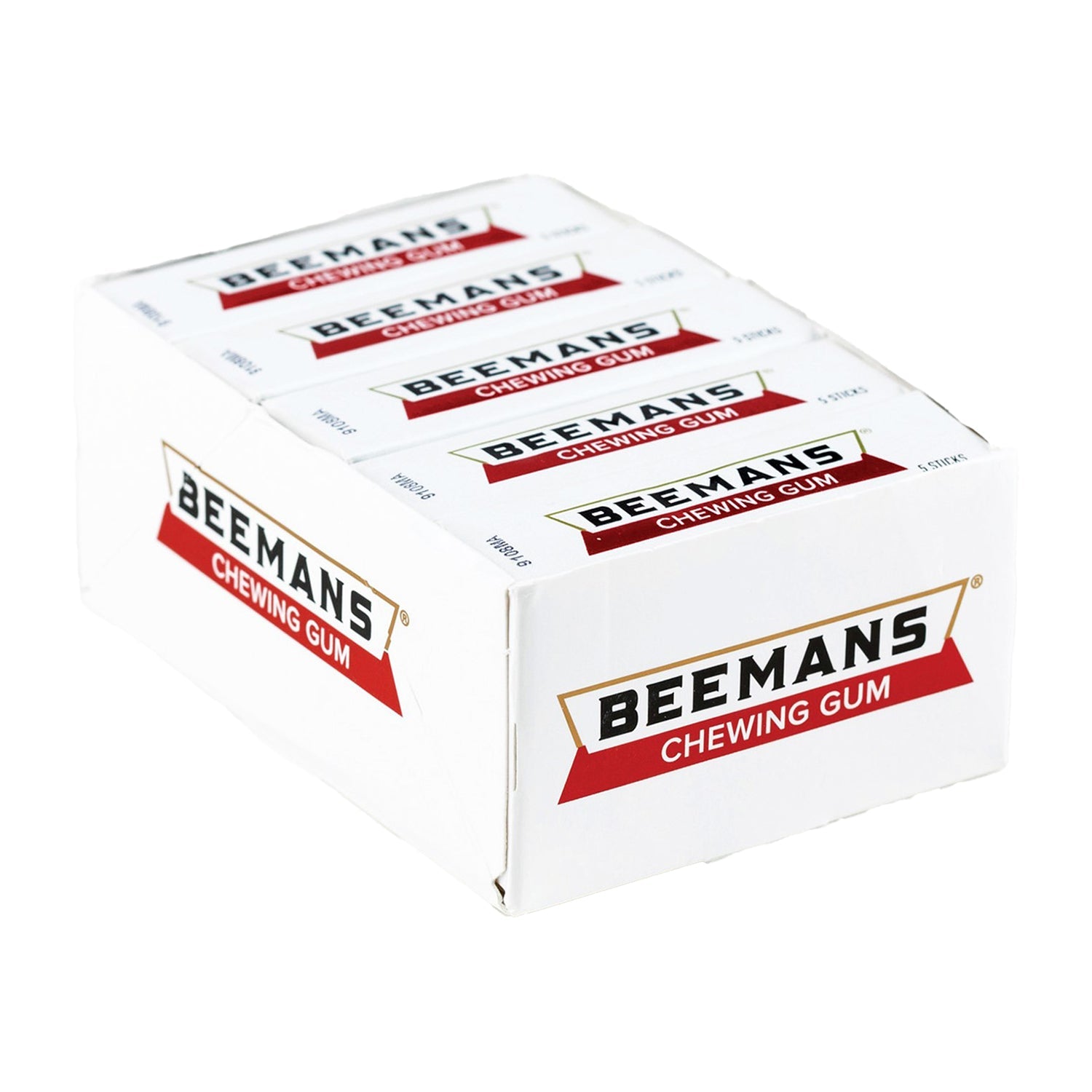 Beemans Gum Original Flavor (5-Piece Packs, 20 Count Box) - Fresh Breath Chewing Gum for On-the-Go, Travel & Office Use