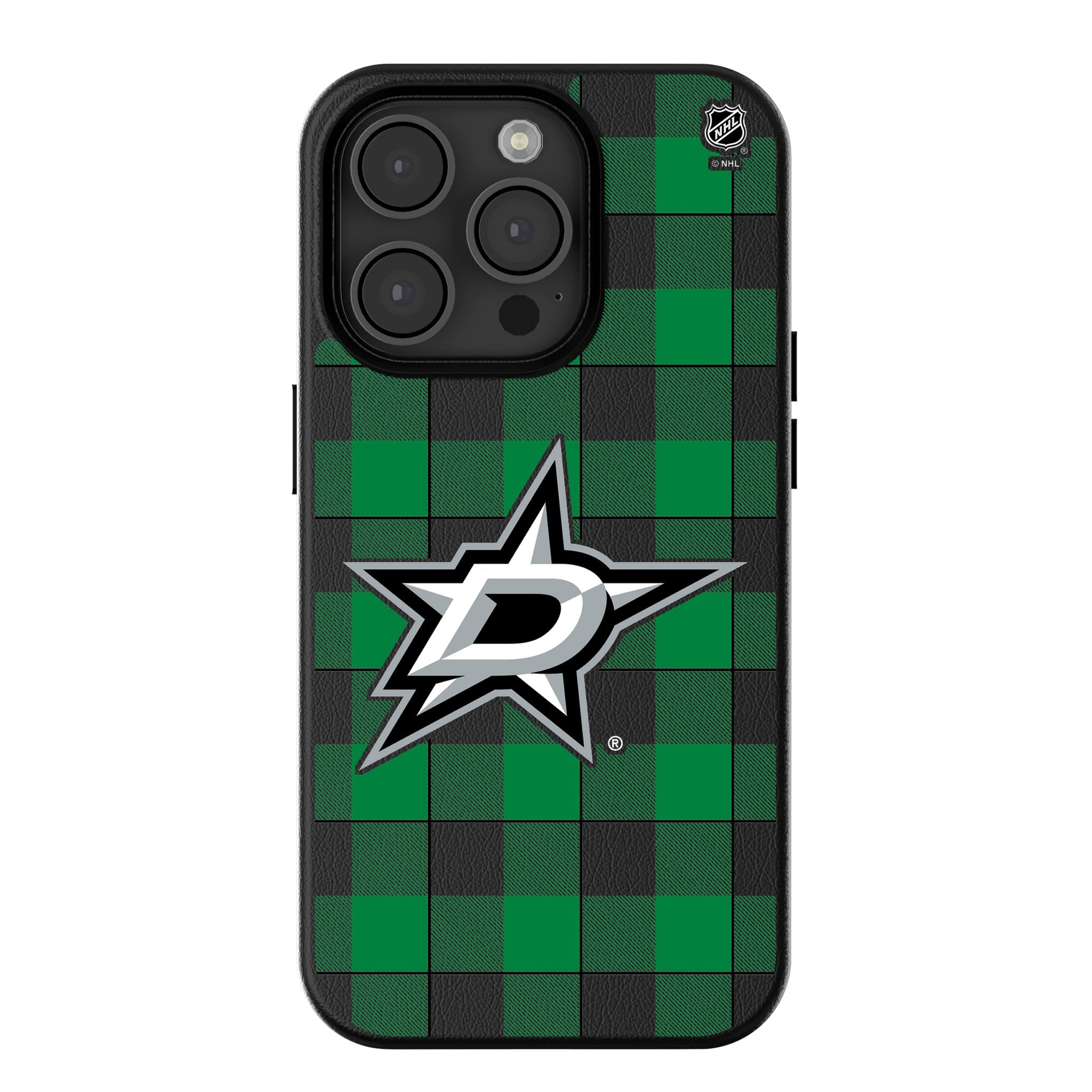 Dallas Stars Plaid MagSafe Compatible Case for iPhone 14 13 12 Pro Max - Stylish Protective Cover for Hockey Fans, Perfect for Games & Daily Use