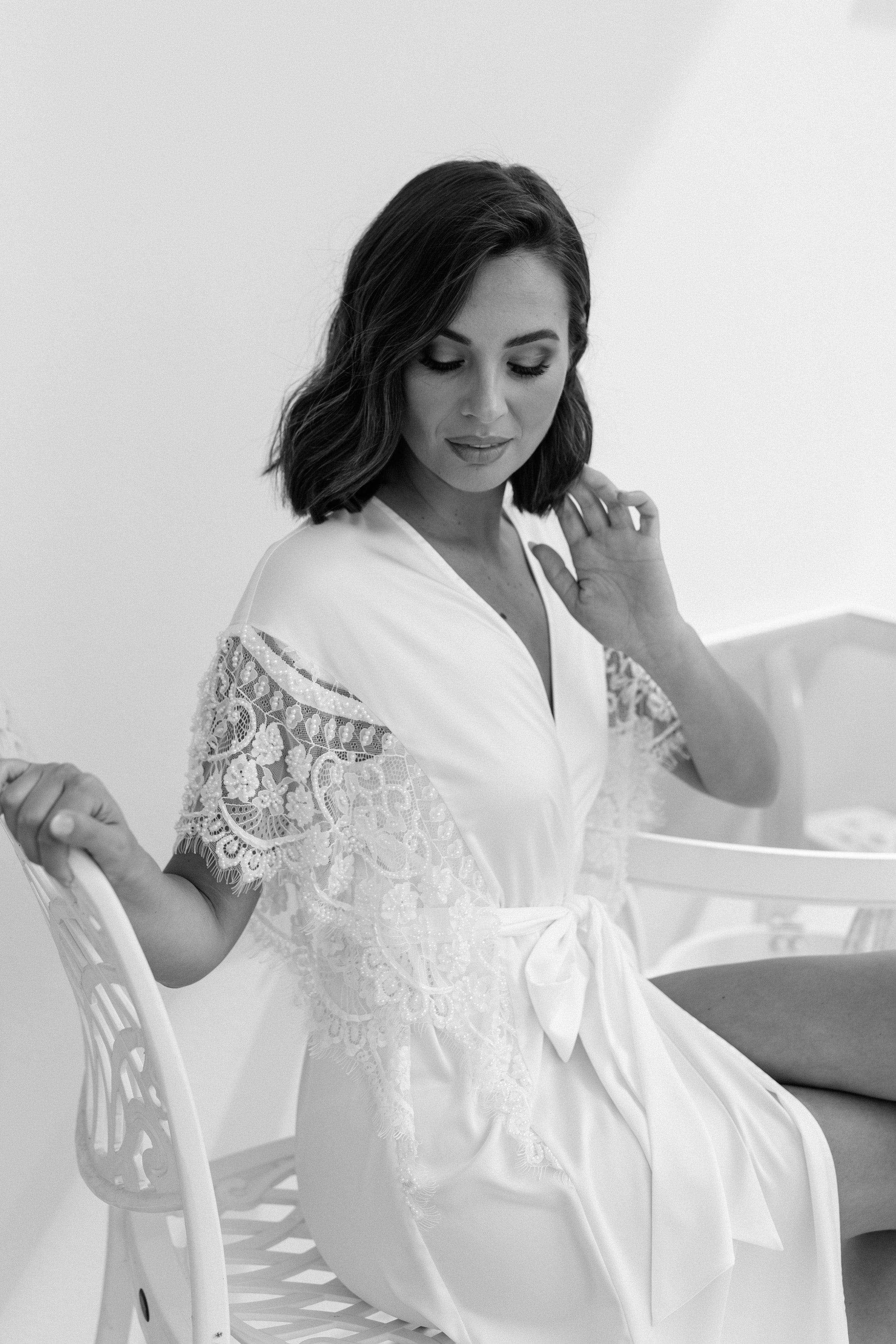 Josephine Hand-Beaded Pearl Sleeve Maxi Dress - Elegant Formal Gown for Weddings, Galas & Special Occasions