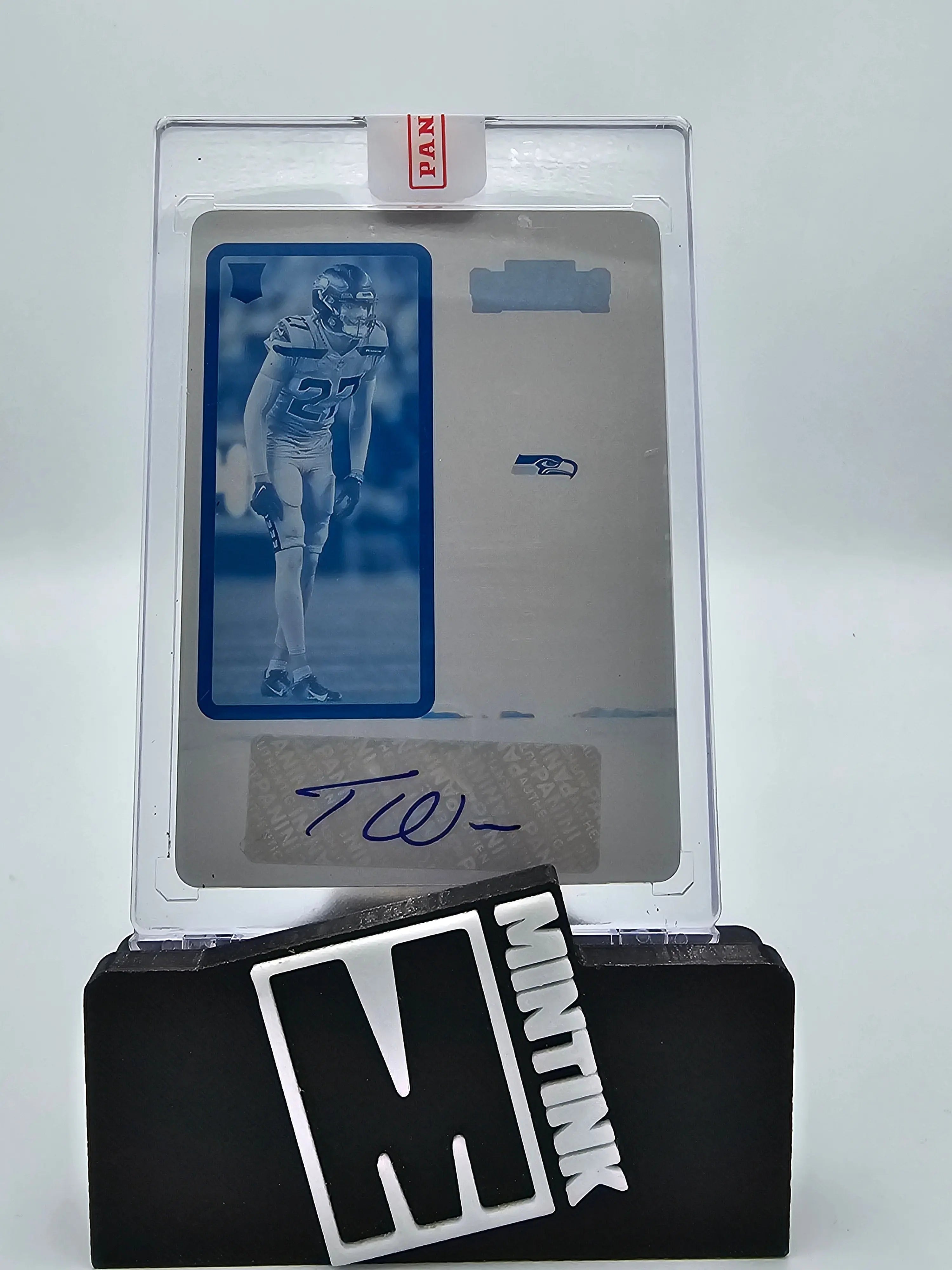 2022 Panini Contenders Tariq Woolen Rookie Printing Plate 1/1 #223 - Rare Football Collectible for Sports Memorabilia & Card Collectors