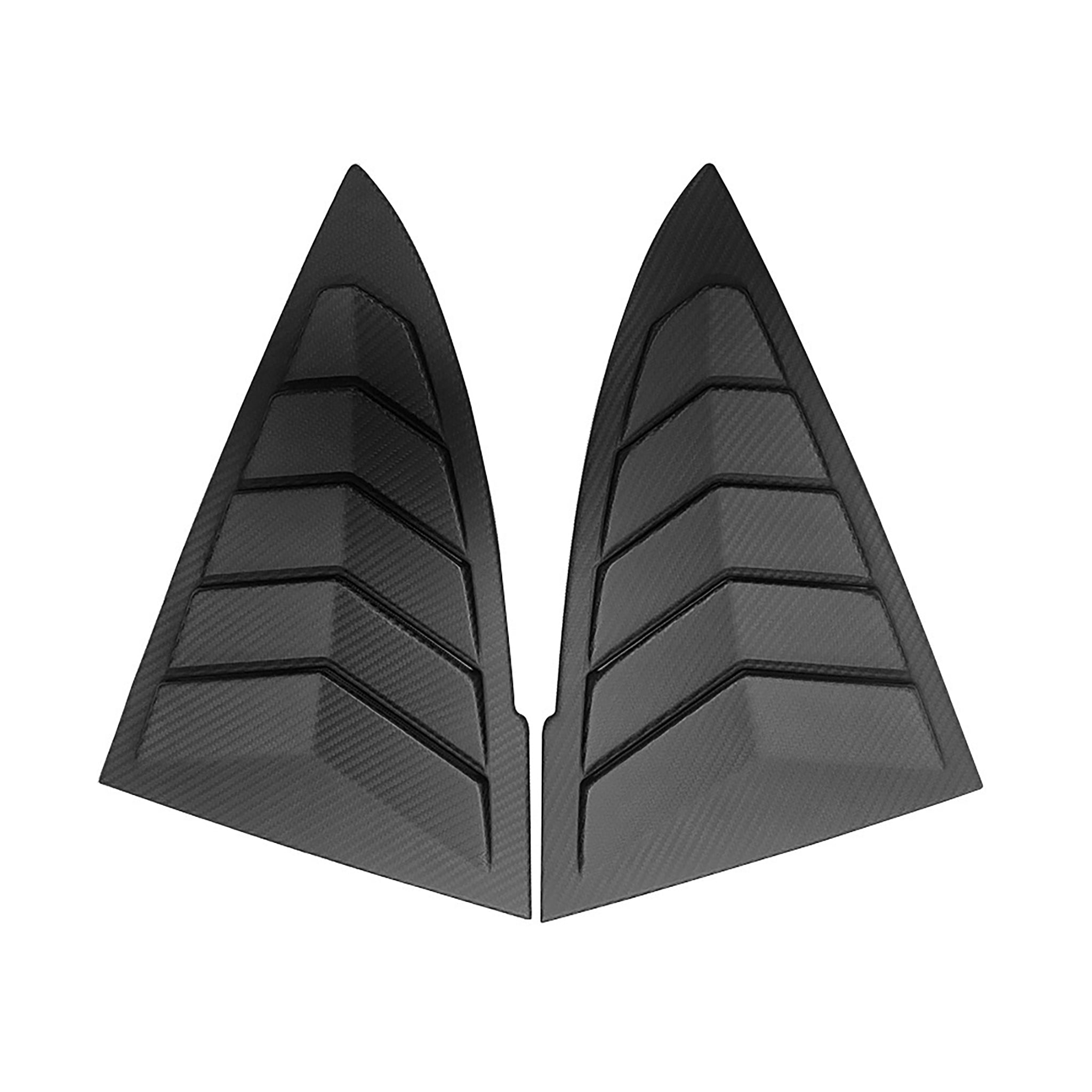 Premium Real Carbon Fiber Rear Side Window Louvers for Tesla Model 3 (2017-2024) - Enhances Style & Aerodynamics - Perfect for Car Enthusiasts & Street Racing