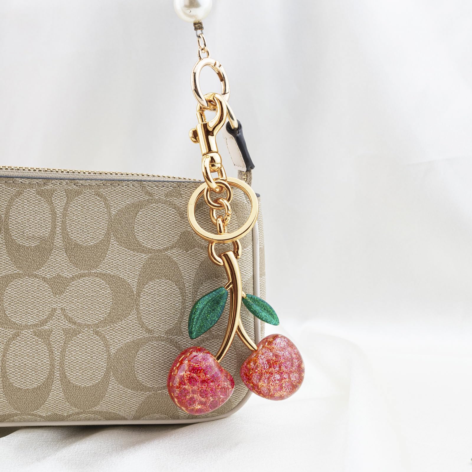 Aisity Cherry Bag Charms - Cute Purse Accessories for Women, Handbag Keychain Decorations, Unique Gifts for Her - Perfect for Handbags, Backpacks, and Keychains (Party, Travel, Everyday Use)