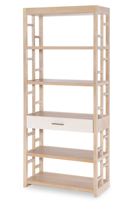 Biscayne Etagere Beige - Modern 5-Tier Bookshelf for Living Room, Bedroom & Office - Stylish Storage Shelf for Books, Plants & Home Decor