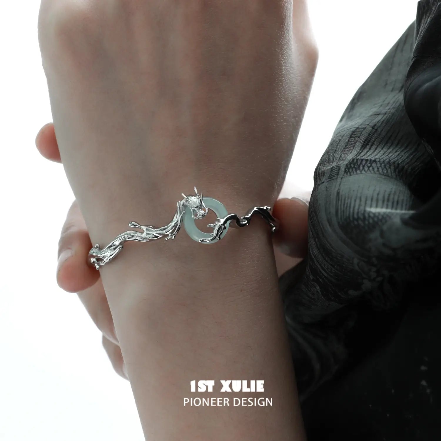24K Gold Plated & 18K Platinum Plated Quartz Jade Open-End Bracelet for Women - Elegant Adjustable Bangle for Parties, Weddings & Special Occasions
