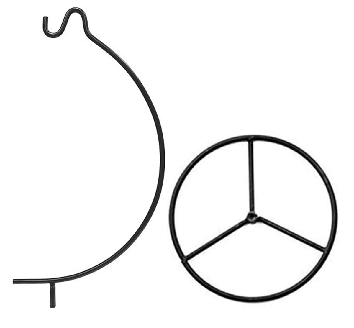 Iron Hanging Display Stand for Air Plants, Flower Pots, Glass Terrariums & Christmas Ornaments - Moon-Shaped Rack Holder for Home, Wedding & Holiday Decorations | Perfect for Living Rooms, Gardens & Seasonal Displays