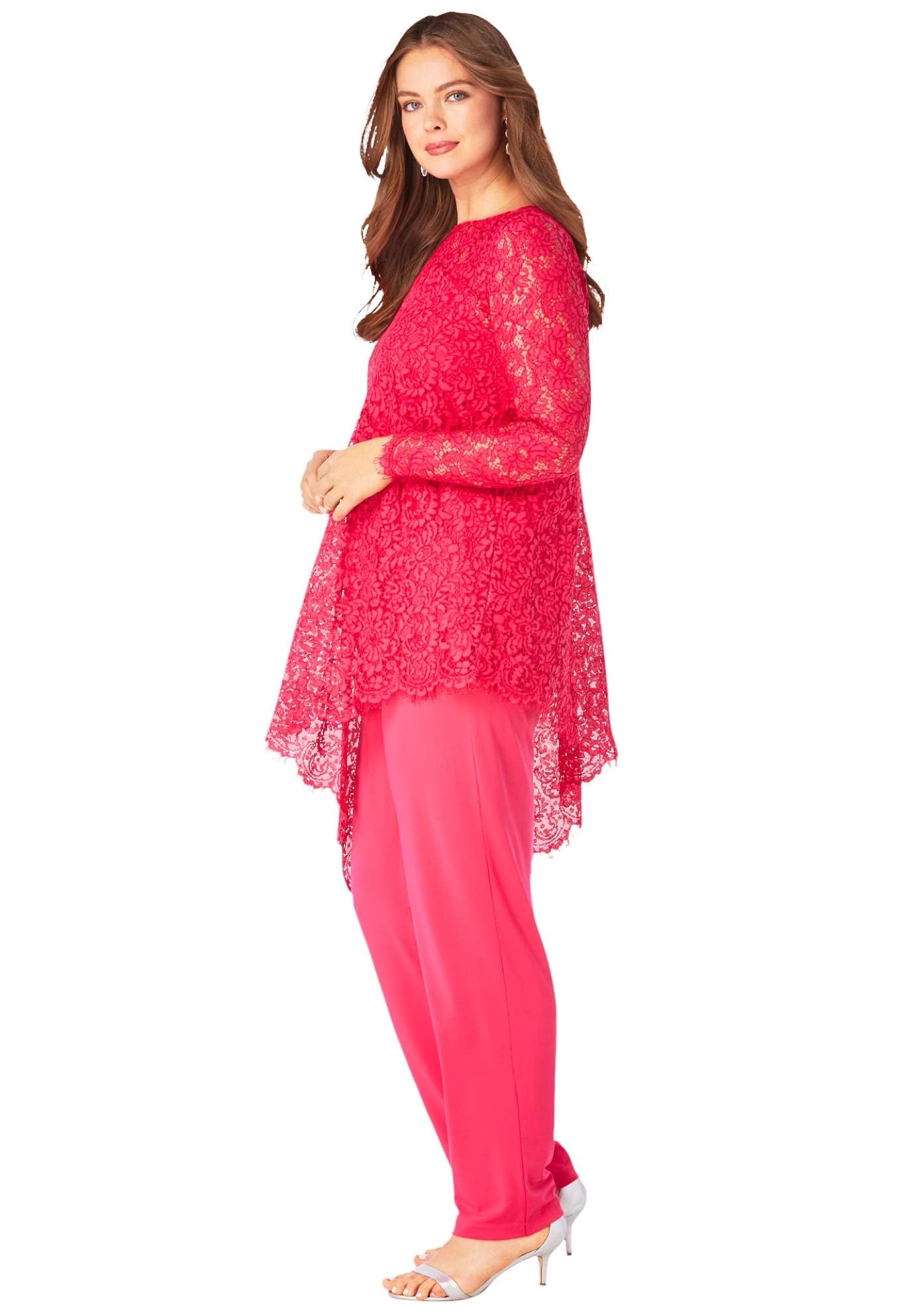 Romantic Plus Size Women's Asymmetrical Lace Panty Set - Sexy Comfortable Underwear for Date Night & Special Occasions