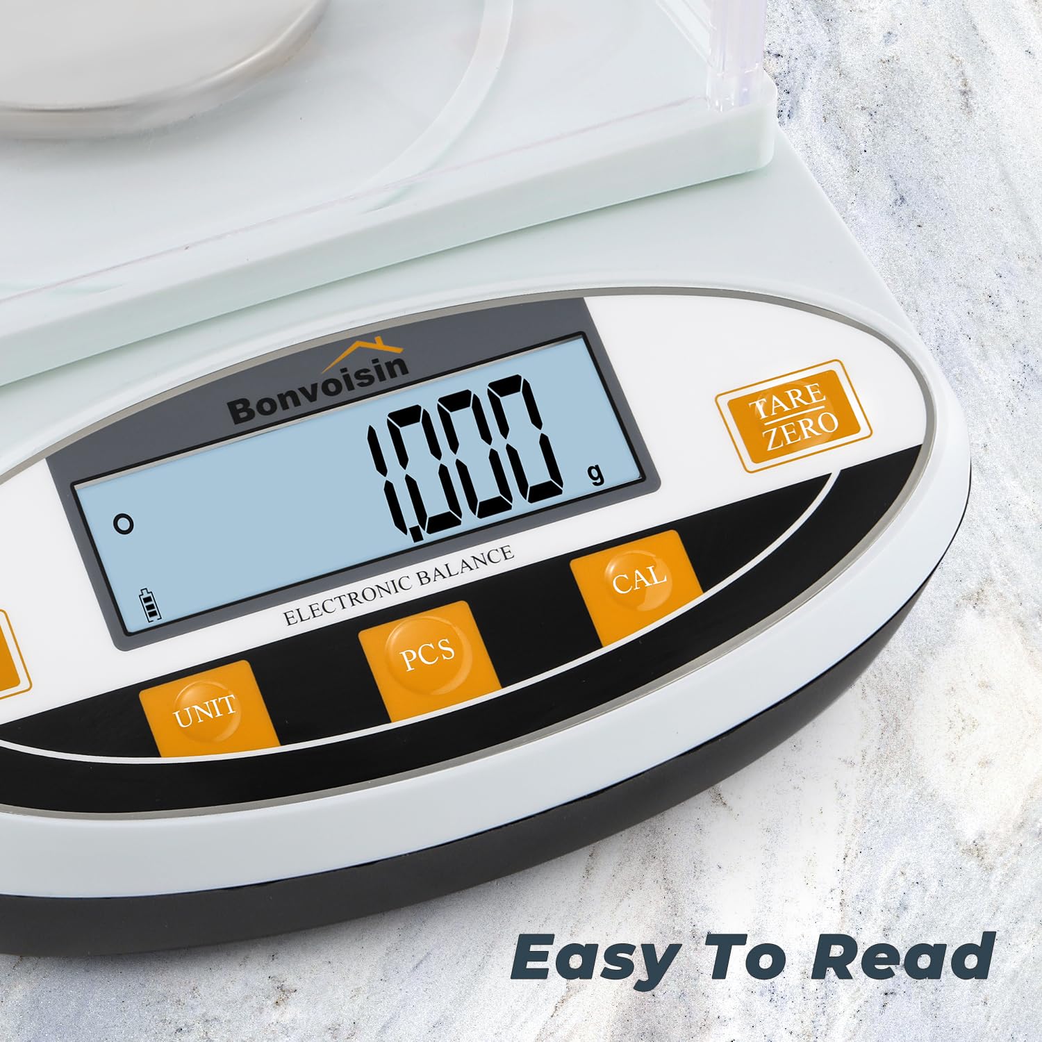 Bonvoisin 200g x 0.001g High Precision Analytical Balance - Digital Lab Scale with Windshield for Jewelry, Gold, Powder & Scientific Measurements | Accurate 1mg Laboratory Weighing Scale for Pharmacies, Schools & Research Labs