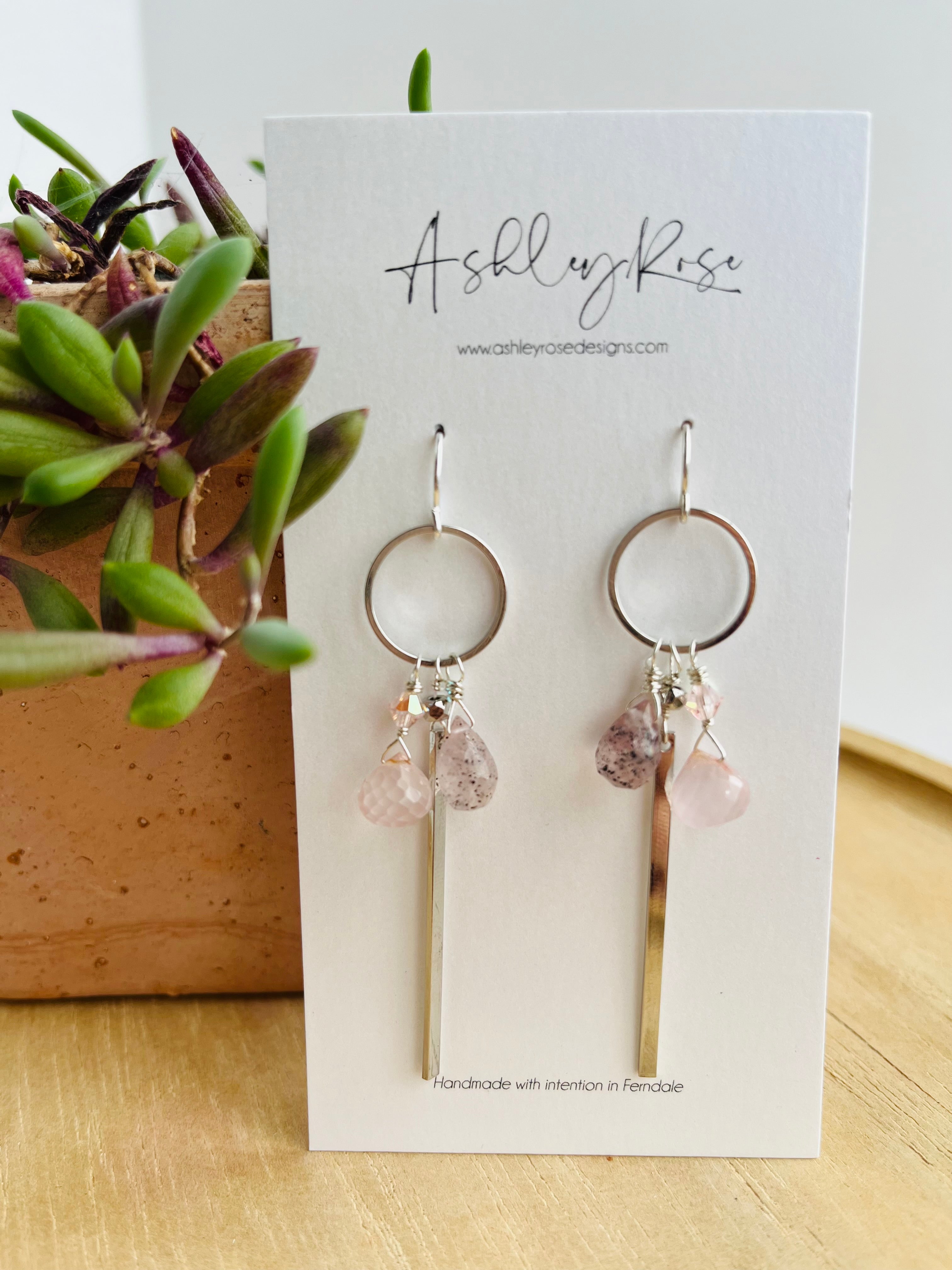 Ashley Rose Earrings for Women - Elegant Floral Dangle Earrings for Daily Wear & Special Occasions
