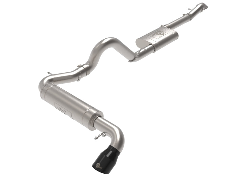 aFe Apollo GT 3in 409 Stainless Steel Cat-Back Exhaust System for 2021 Ford Bronco 2.3L Turbo & 2.7L Twin-Turbo - Black Tip - High-Performance Sound & Durability for Off-Road & Daily Driving