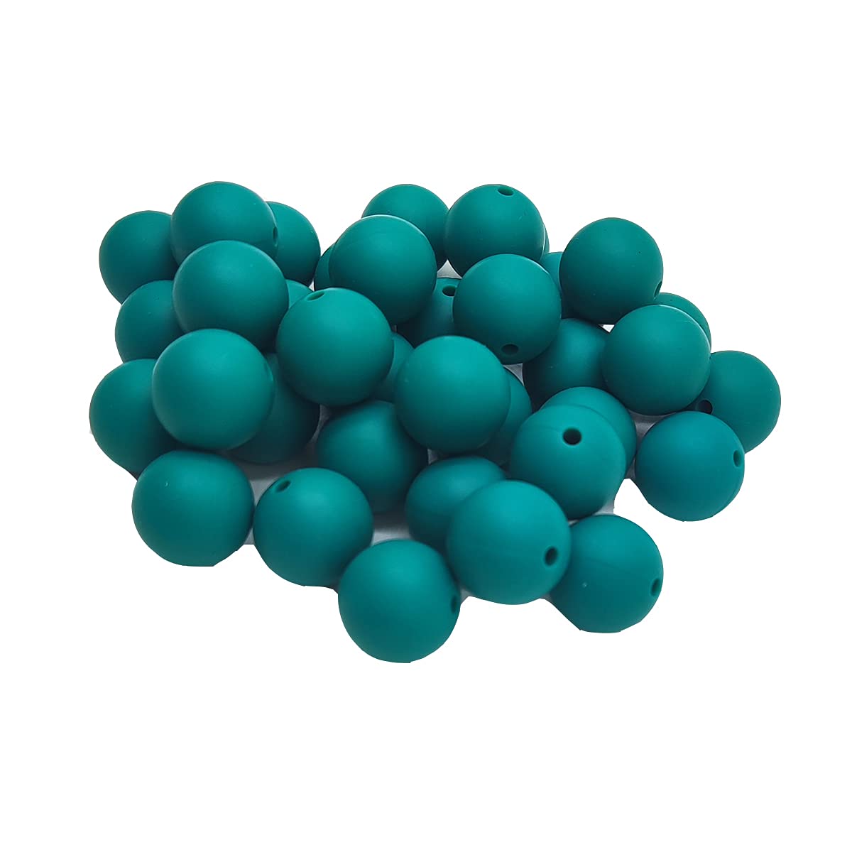 15mm Silicone Pearl Beads 50pcs - DIY Jewelry & Keychain Making for Women