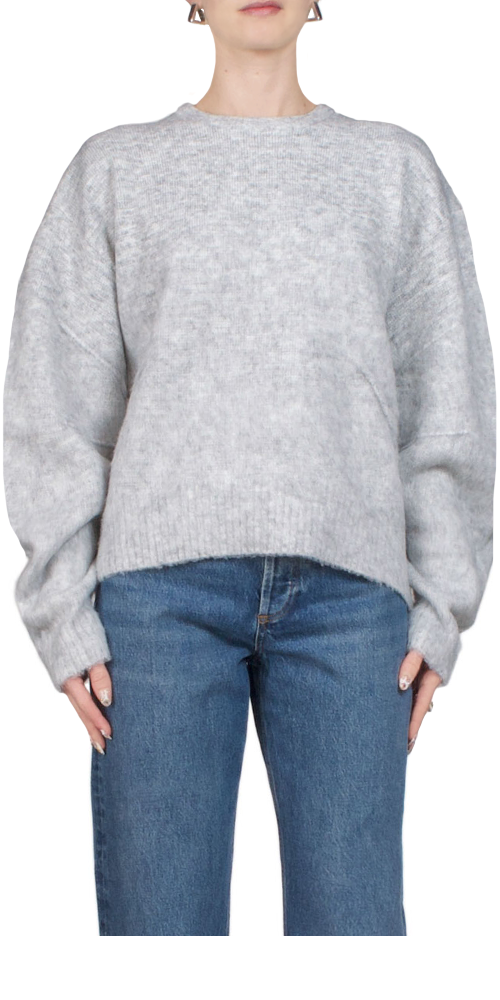 Premium Brushed Apex Sweater for Women - Soft Grey Knit Pullover | Cozy Winter Wear, Casual Outfits & Layering Essentials