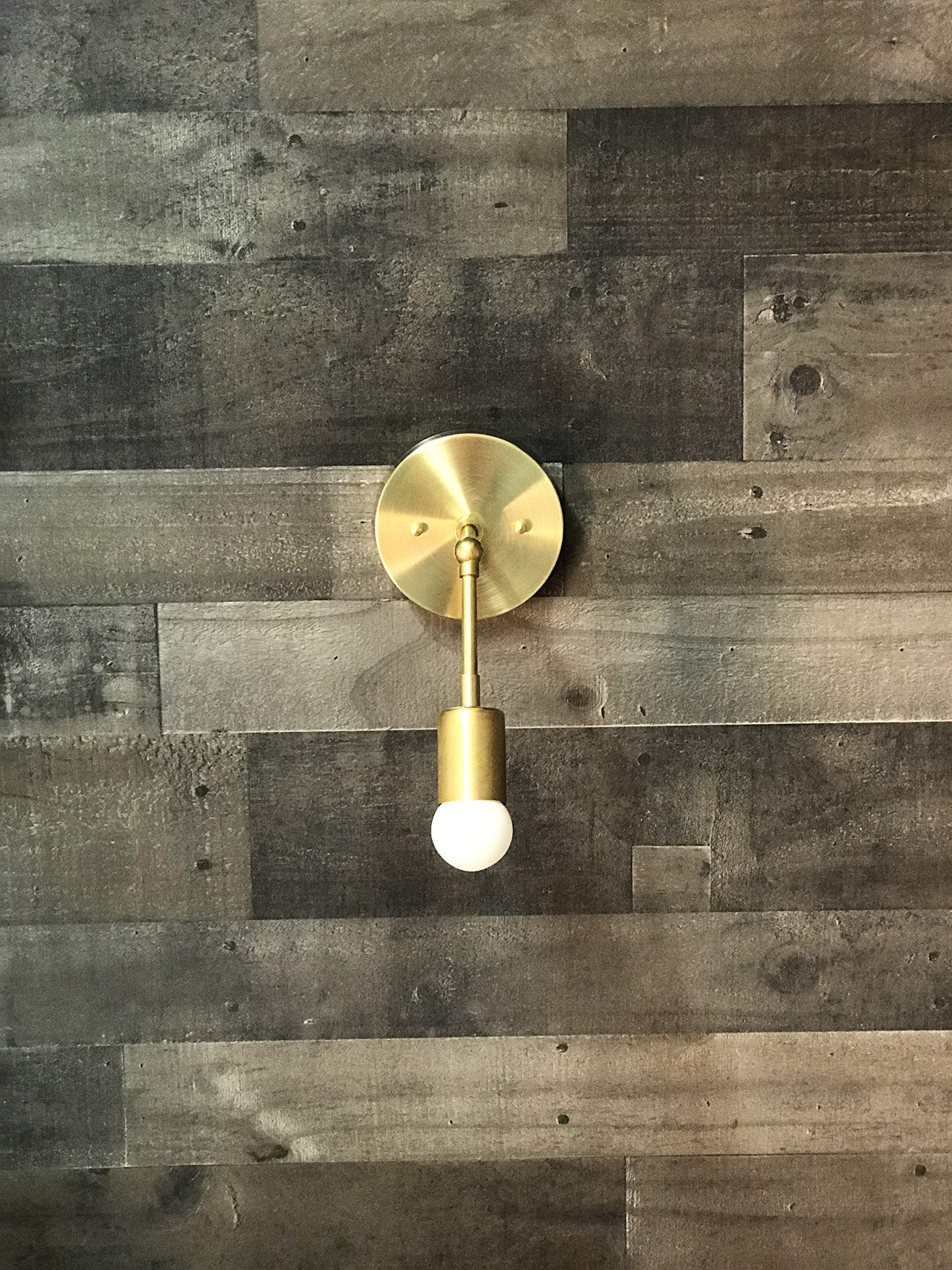 Adjustable Single Light Wall Sconce - Mid Century Modern Vanity Lighting for Bathroom & Bedroom - Industrial Contemporary Design with Dimmable Function