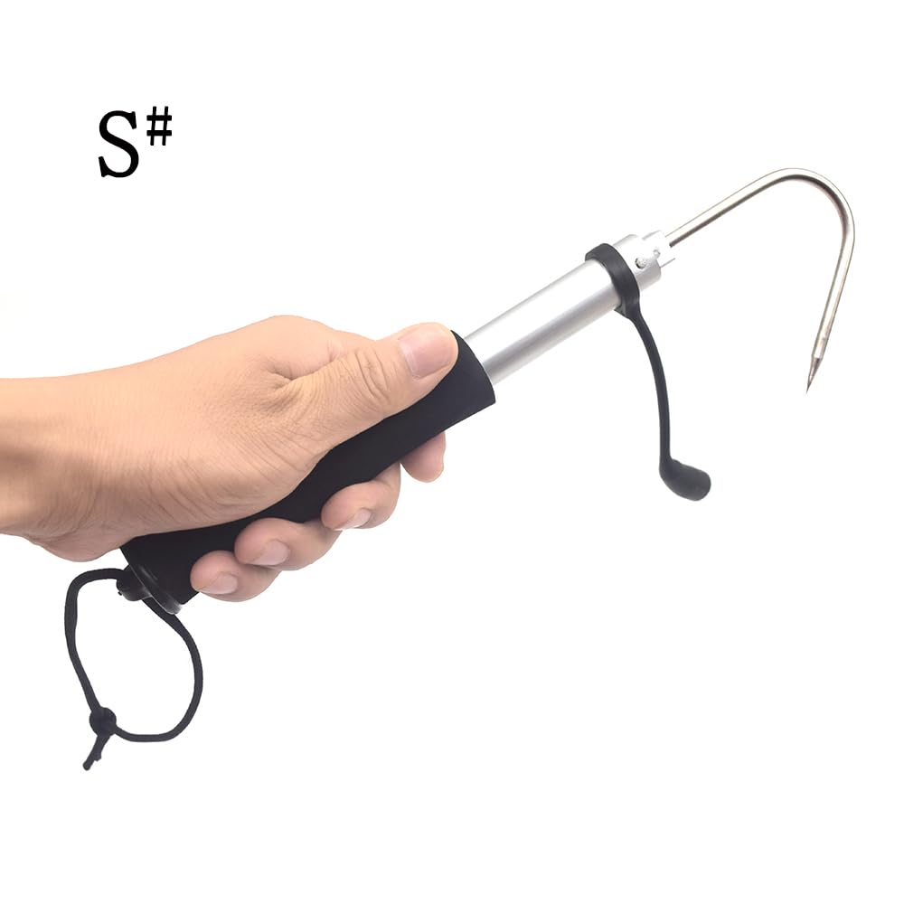 **Lightweight Telescopic Fishing Gaff with Super Sharp Spear Hook – Aluminum Alloy Handle & Soft EVA Non-Slip Grip – Perfect for Saltwater, Ice, Boat, Kayak Fishing – Ideal for Landing Big Fish Safely**
