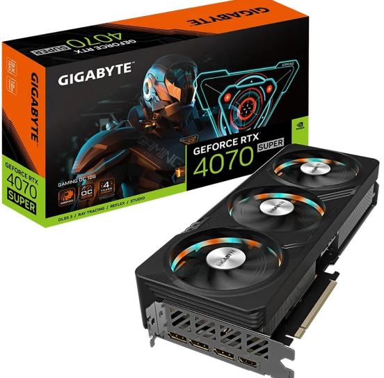 Gigabyte GeForce RTX 4070 Super OC 12GB GDDR6X Gaming Graphics Card - 4K Ultra HD, Ray Tracing, VR Ready for PC Gaming & Content Creation