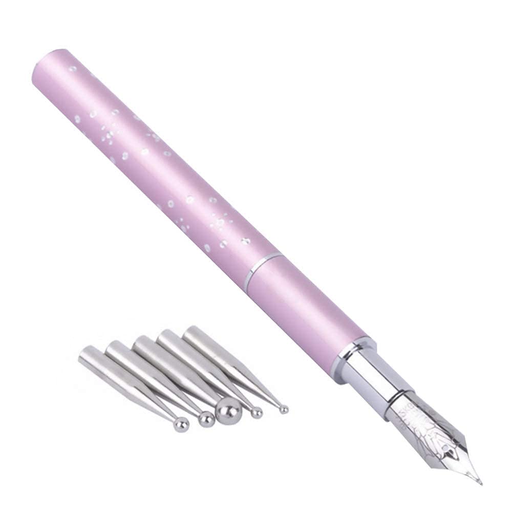 NAILWIND Professional Nail Art Fountain Pen Brush Set with Replacement Tips - Nail Dotting Tool, Nail Design Pen & Manicure Painting Accessories for Salon & Home DIY Nail Art