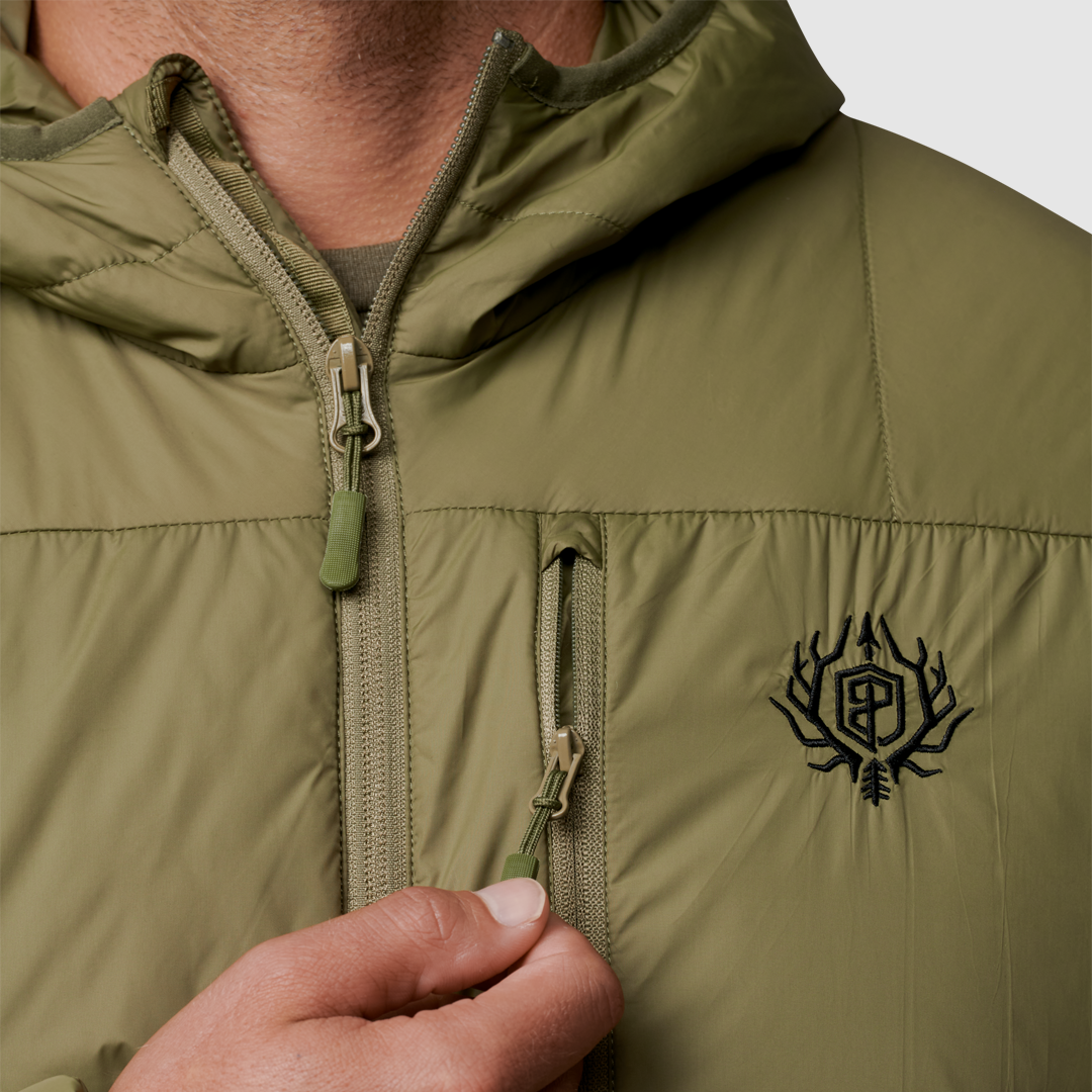 Men's Lightweight Tundra Jacket - Waterproof Windproof Winter Coat for Hiking & Outdoor Activities (Deep Moss Green)