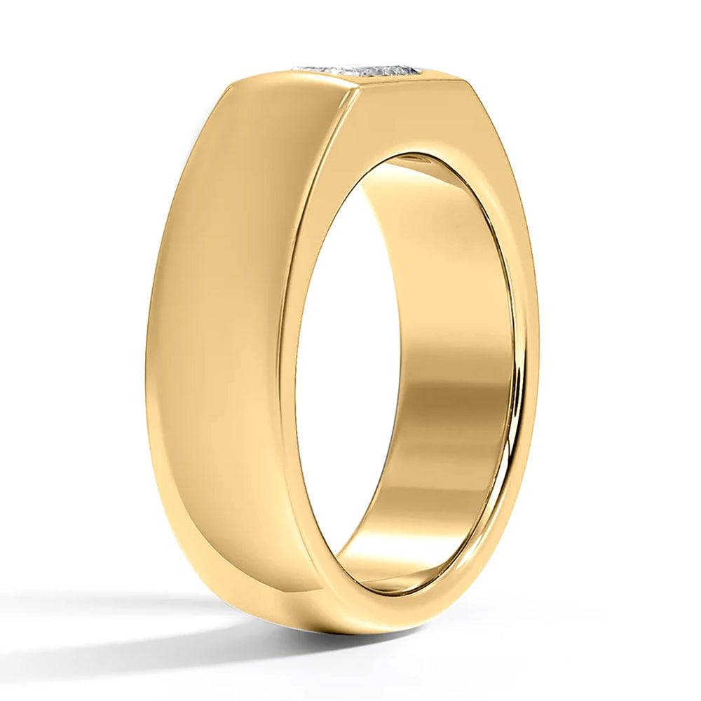 Emerald Cut Lab Diamond Men's Promise Ring - 1 Carat D Color VVS1 Clarity Engagement Band for Him - Perfect for Proposals, Anniversaries & Romantic Gifts