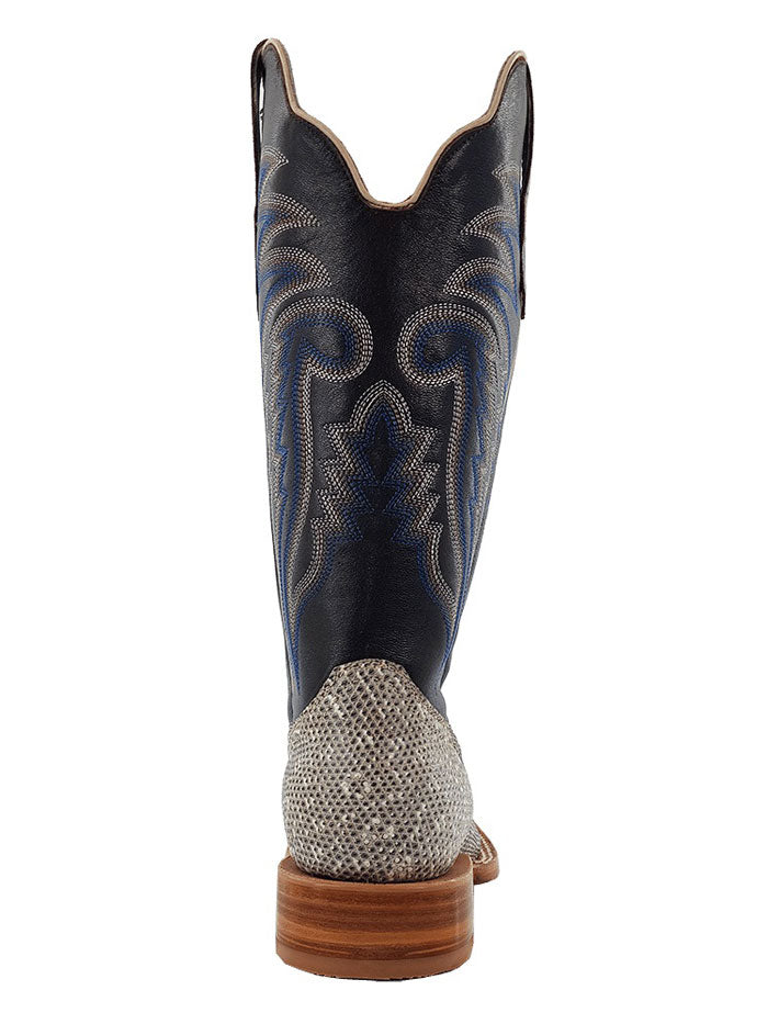 R.Watson RW7900 Men's Western Boots - Genuine Lizard Skin, Natural Grey - Perfect for Cowboy Rides, Country Music Festivals & Western Fashion