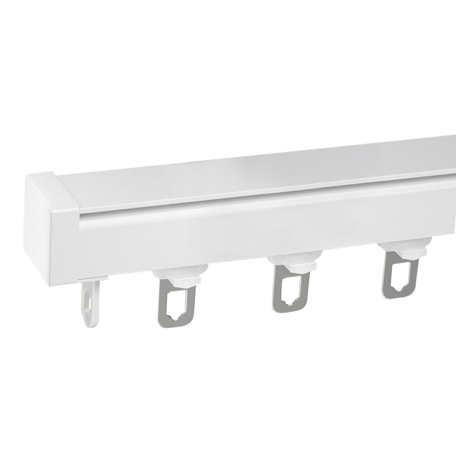 Aluminum Curtain Track Set for Bedroom Windows - 50cm to 600cm Adjustable Length, Wall or Ceiling Mount Curtain Rod System - Room Divider & Partition Solution - Easy to Cut & Install - Perfect for Home, Office, and Dorm Room Decor