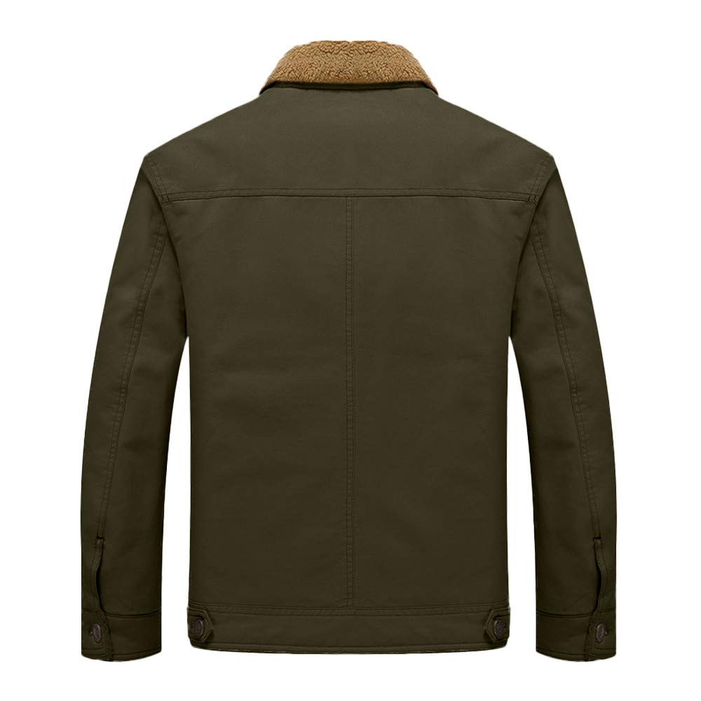 Men's Thermal Insulated Jacket - Winter Warm Button Coat with Pockets | Casual Outerwear for Fall & Winter | Perfect for Outdoor Activities & Daily Wear