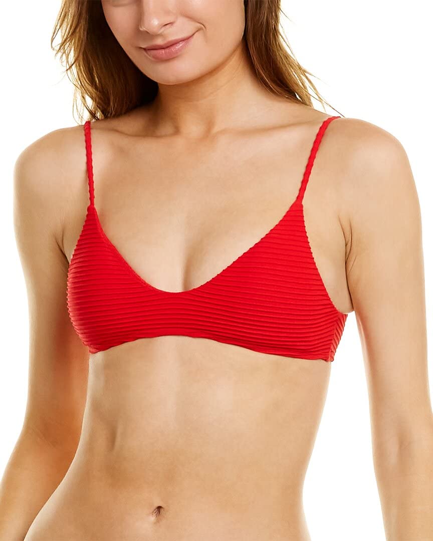 ViX Swimwear Women's Red Pepper Dune Luli Bralette Bikini Top - Sexy Swimwear for Beach, Pool & Summer Vacation