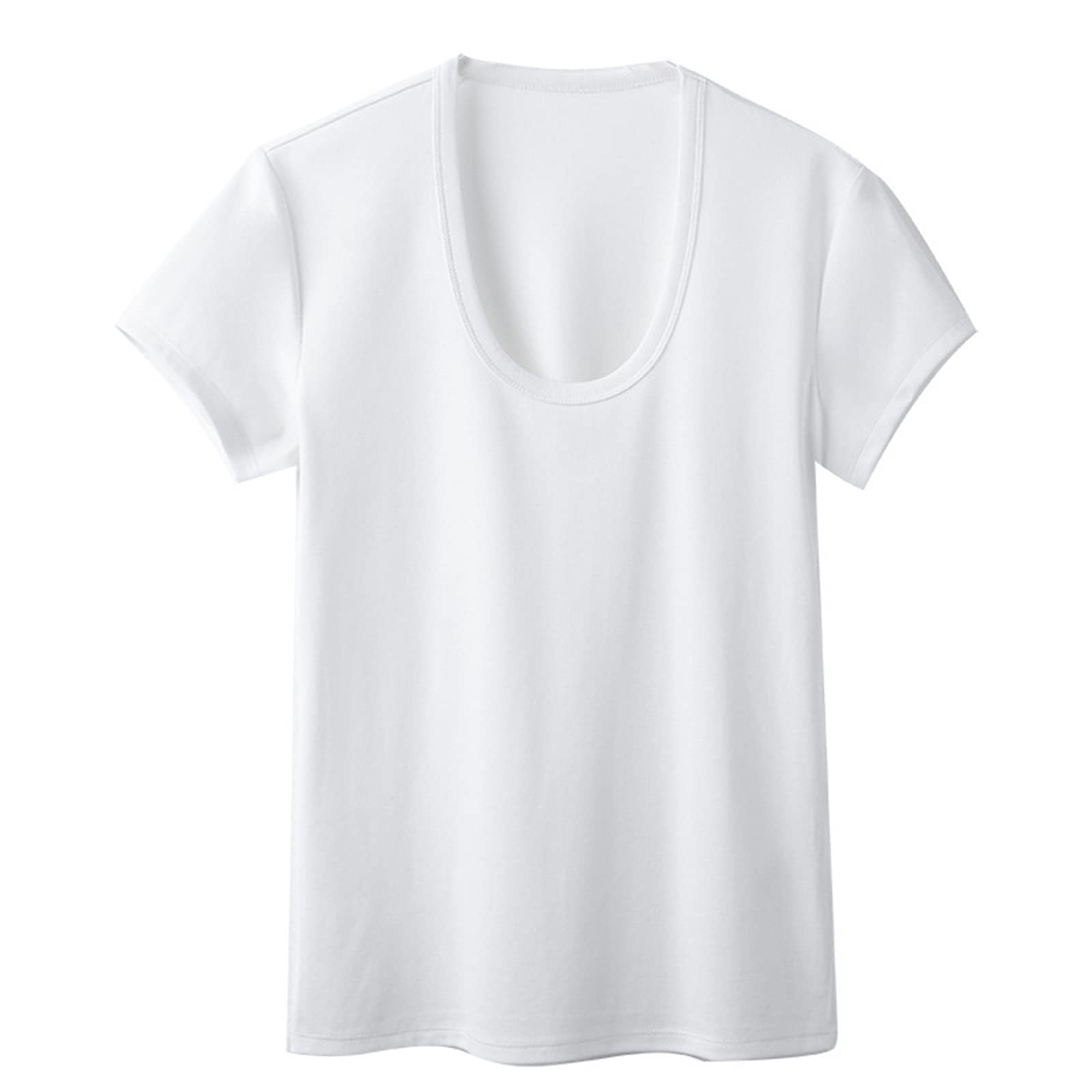 Lieson Women's Crew Neck Casual T-Shirt | Slim Fit Short Sleeve Cotton Tee for Everyday Wear | Perfect for Work, Weekend & Lounge Outfits