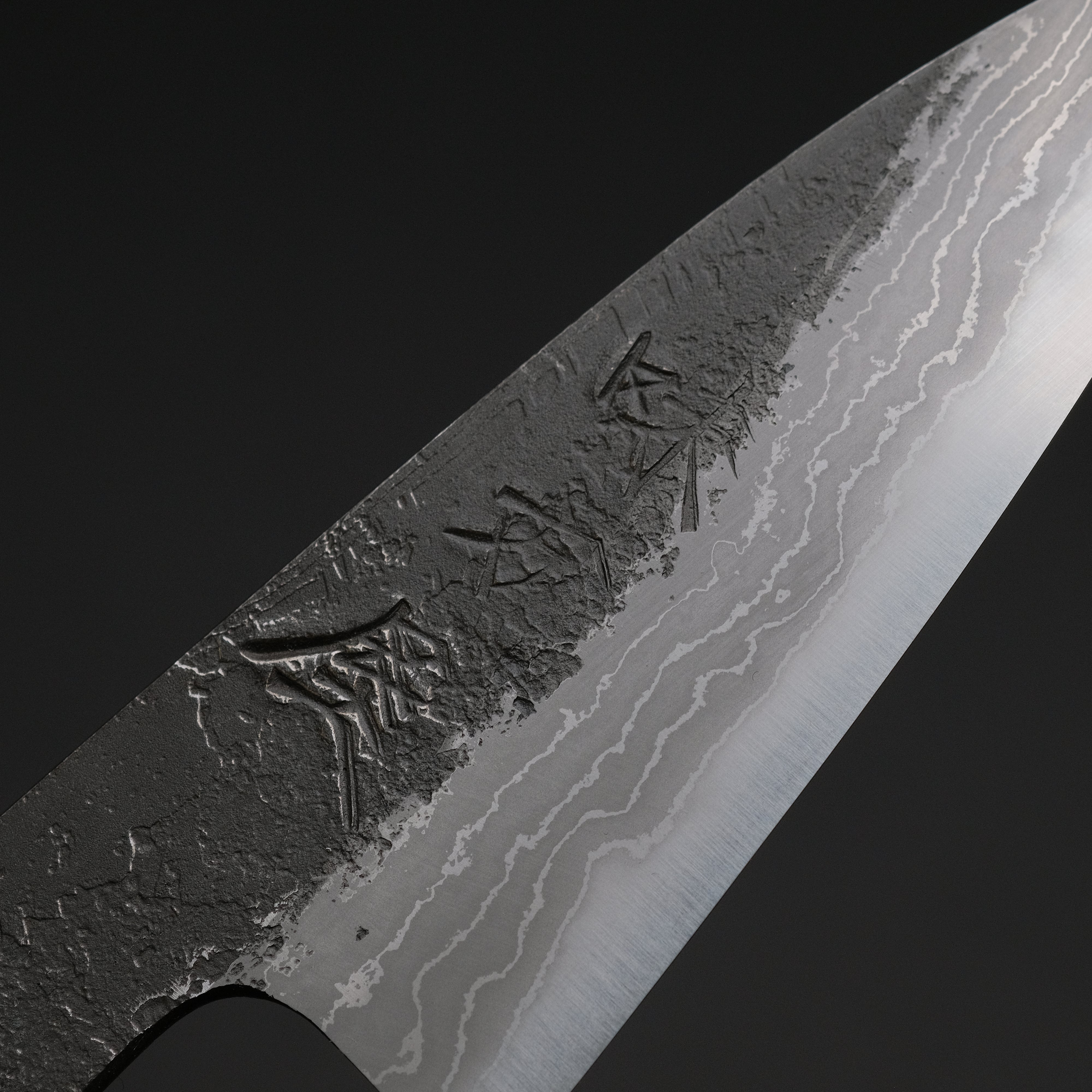 Premium Ajikataya White #2 Nashiji Damascus Petty Knife 85mm - Handcrafted Japanese Kitchen Knife with Obankole Handle (#64) - Perfect for Slicing, Dicing & Precision Cutting Fruits, Vegetables & Boneless Meat