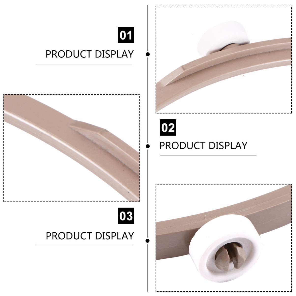 2-Pack Microwave Turntable Bracket & Roller Guide Replacement Set - Durable Plastic Stand Holder for Glass Turntable Plate - Compatible with Most Microwave Brands - Perfect for Smooth Rotation & Easy DIY Repair
