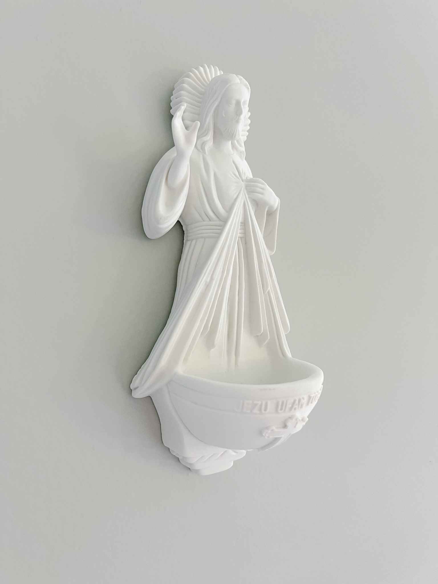 Divine Mercy Holy Water Font - Religious Home Altar Decor for Catholic Prayer & Blessings - Perfect for Home, Church, and Sacred Spaces