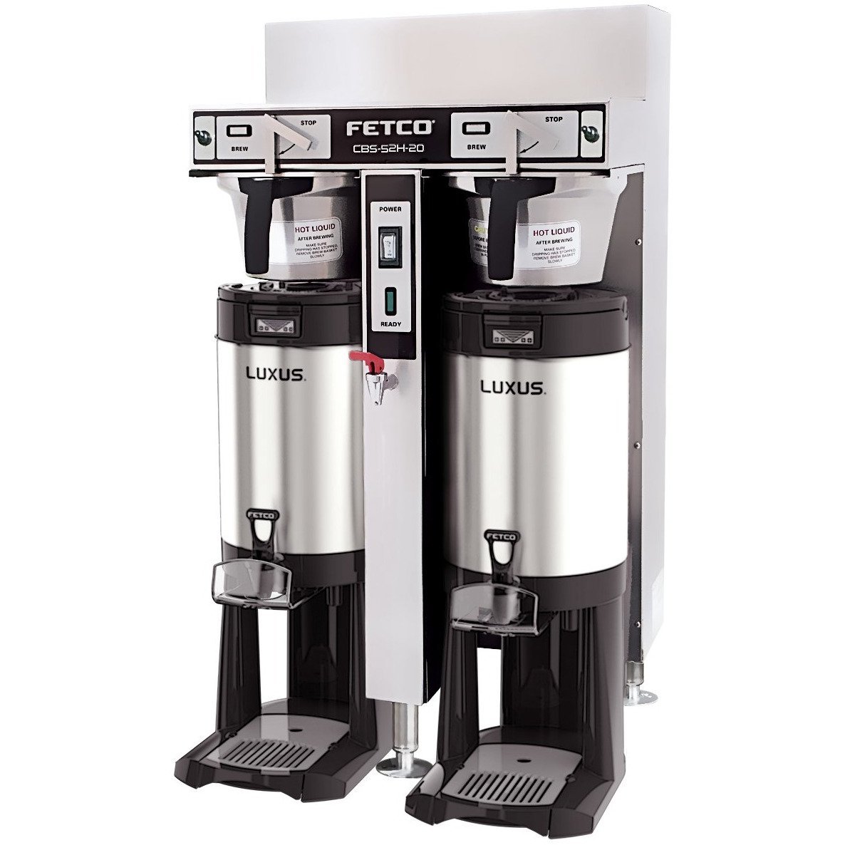 Fetco CBS 52H 20 Dual Station Commercial Coffee Brewer - IP44 Rated, 3x4.0 kW, 440-480V (Model C53226MIP) - Perfect for Cafes, Restaurants & Office Break Rooms