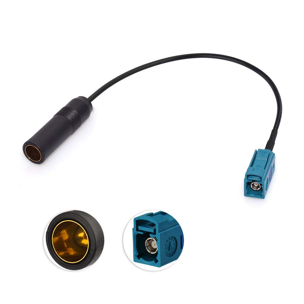 Bingfu Universal Car FM AM Radio Antenna Adapter - Fakra Z Female to DIN Socket Connector Cable 15cm (6 inch) for Car Stereo, HD Radio, CD Player | Vehicle Audio System Upgrade | Enhanced Reception for Road Trips & Daily Commutes
