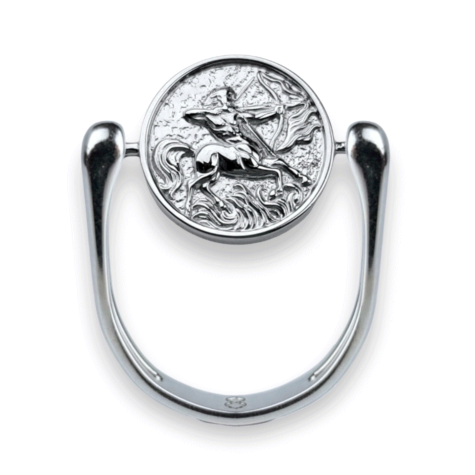 Stylish Silver Zodiac Fidget Ring for Anxiety Relief - Perfect for Stress Relief, Focus & Meditation | Astrology Jewelry Gift for Women & Men