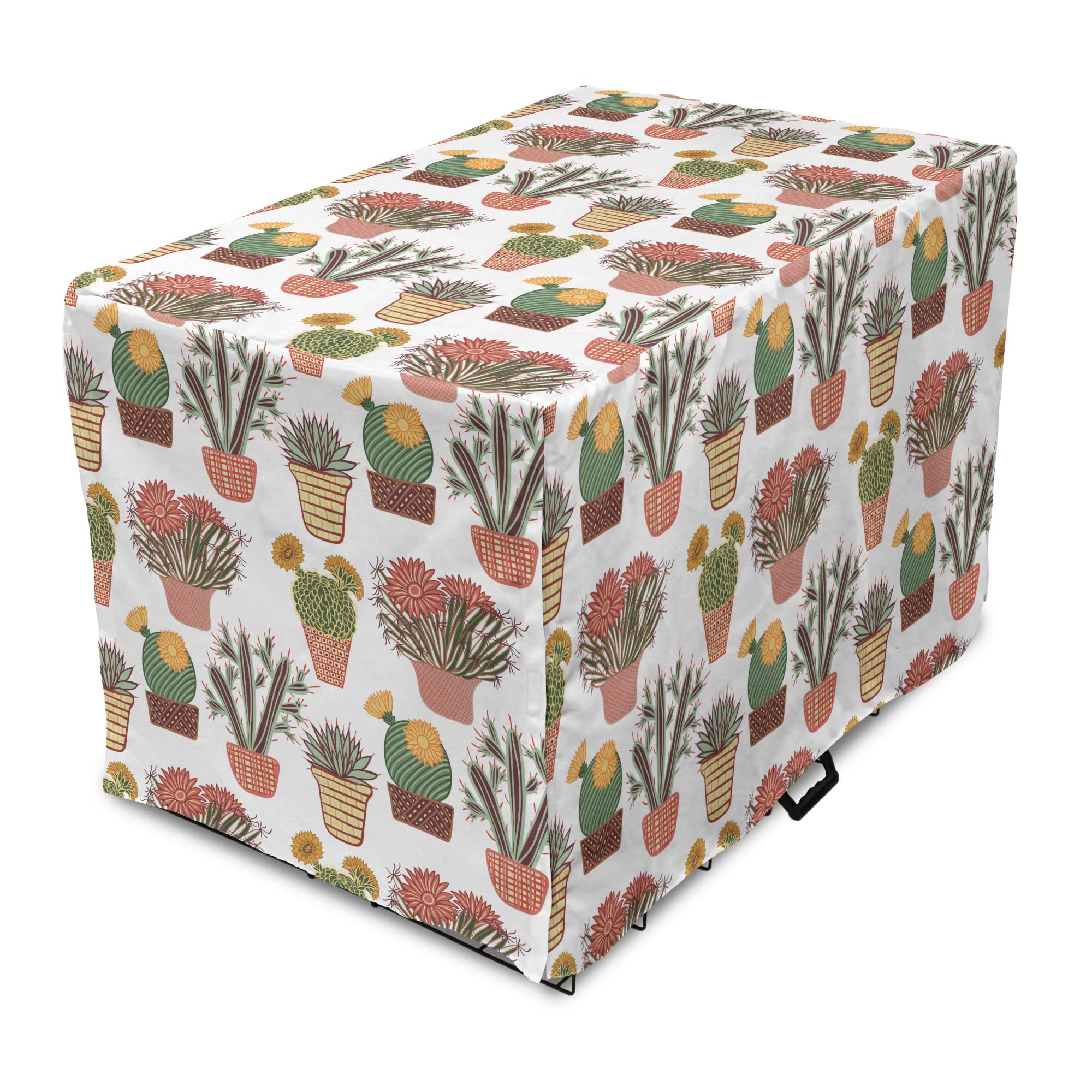 Lunarable Colorful Dog Crate Cover - Waterproof & Breathable Pet Kennel Cover for Indoor/Outdoor Use - Perfect for Home, Travel, and Vet Visits