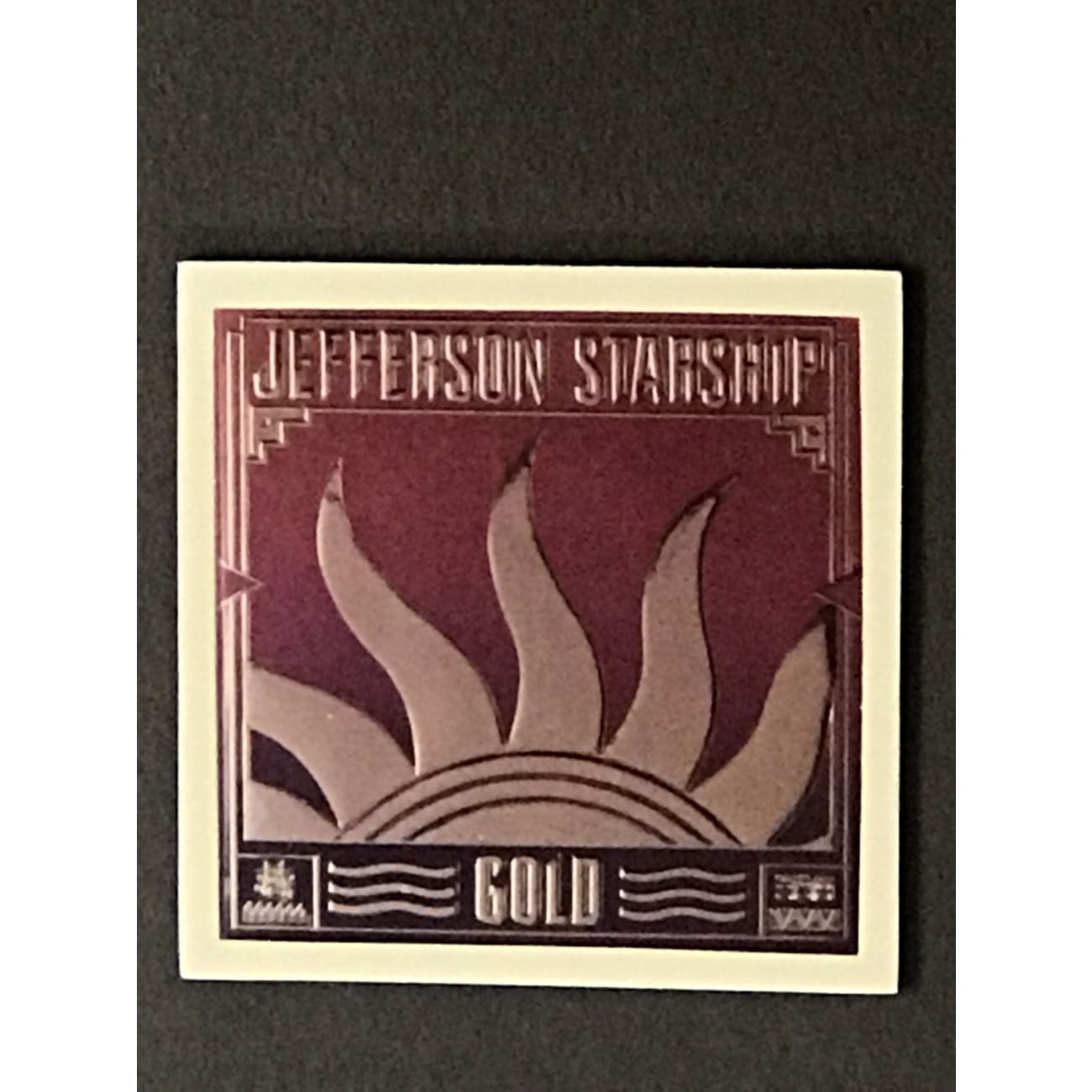 Jefferson Starship Gold RIAA Certified Gold LP Award - Vintage Music Collectible for Display & Memorabilia Enthusiasts