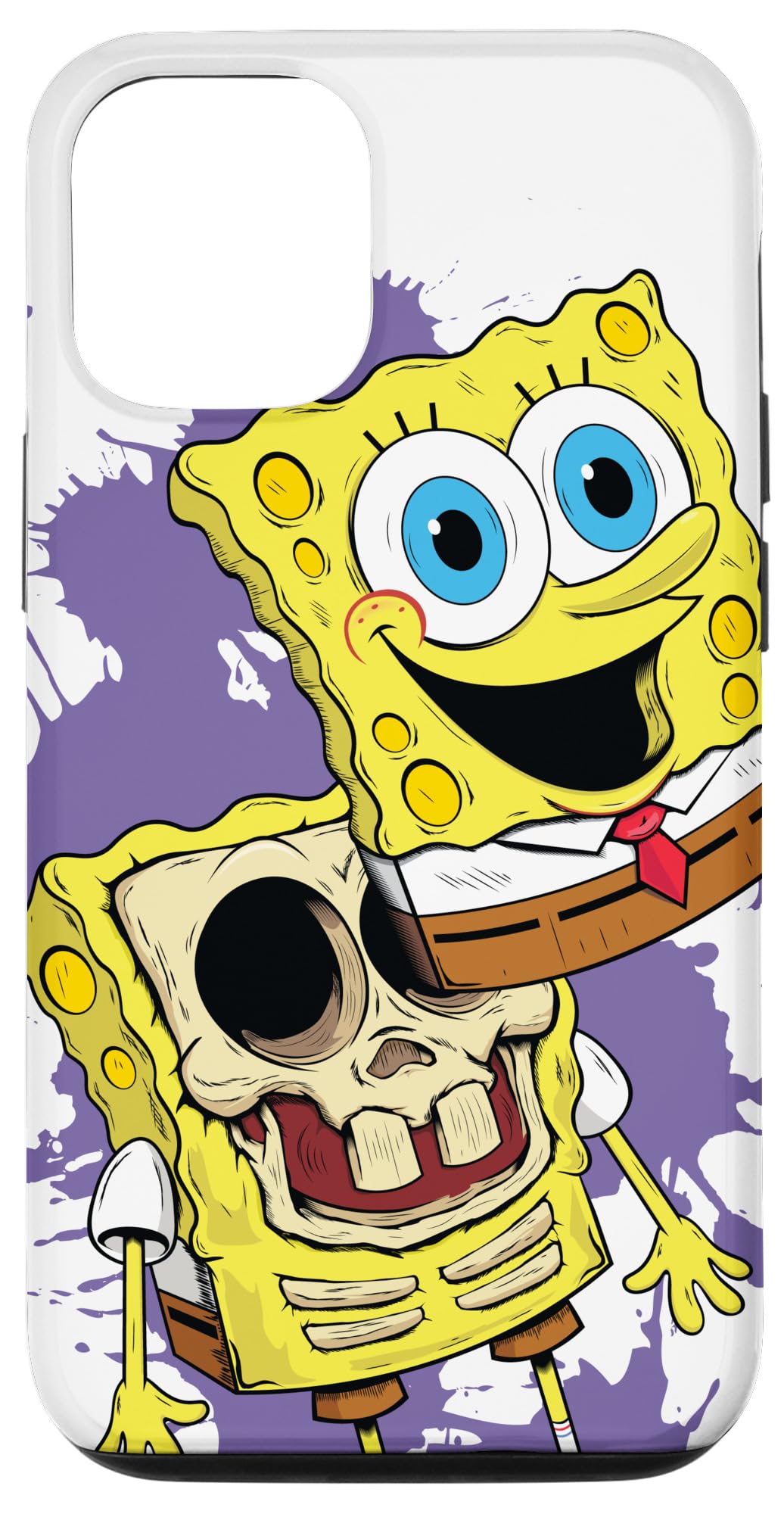 iPhone 12/12 Pro SpongeBob SquarePants Case - Cool Skull Candy Design | Nickelodeon Licensed Phone Cover for Protection & Style - Perfect for Fans, Daily Use & Gift Giving