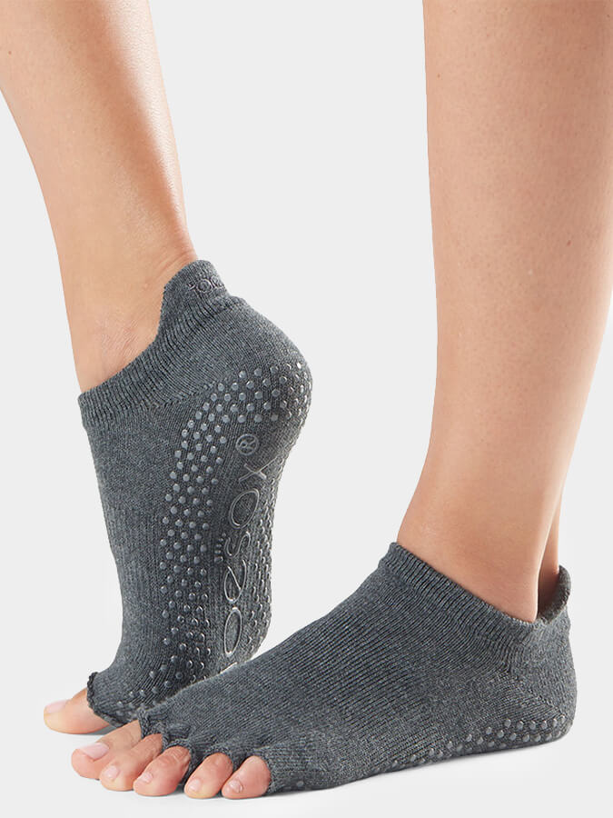ToeSox Low Rise Half Toe Grip Socks for Women - Non-Slip Yoga Socks with Toe Separation - Perfect for Yoga, Pilates, Barre & Home Workouts