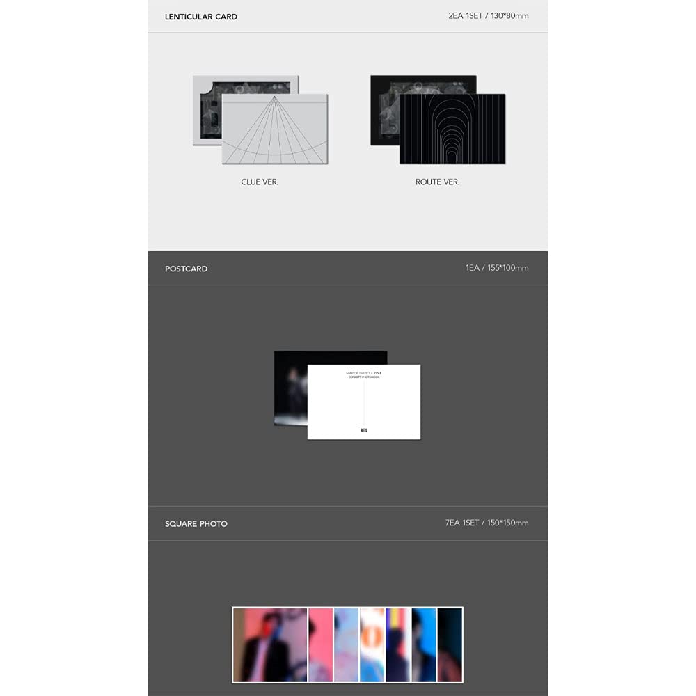 BTS Map of the Soul ONE Concept Photobook Special Set - Limited Edition Kpop Album with Photo Cards & Poster - Perfect for ARMY Collectors, Room Decor, and Gift Giving