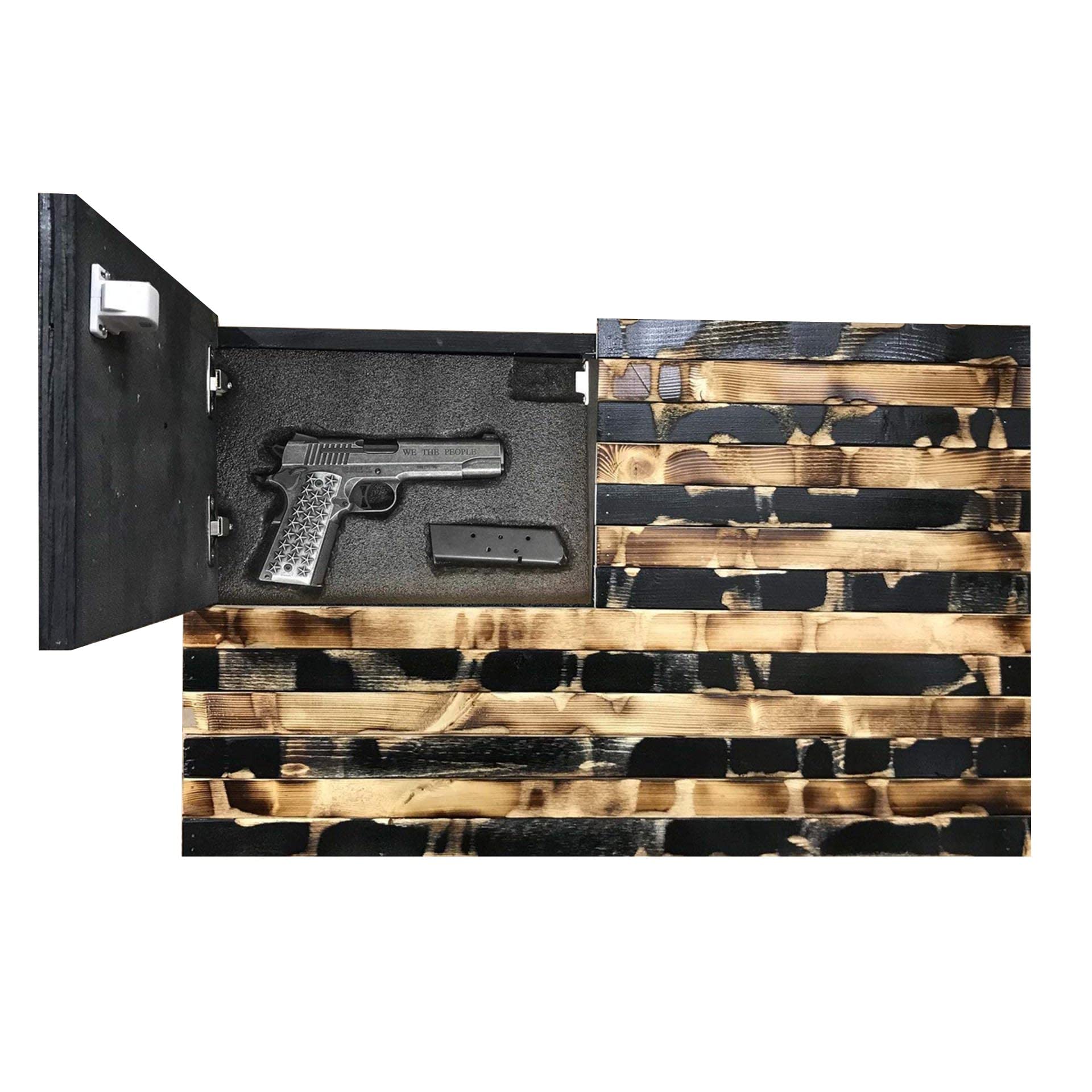 Small Concealment Flag - Black & Burnt Distressed Camo - Perfect for Hunting, Airsoft, and Outdoor Survival Gear