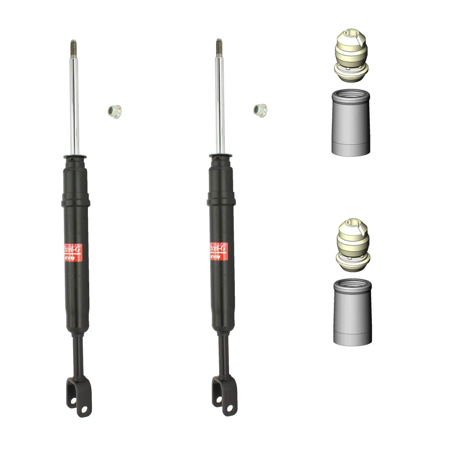 New Front Suspension Struts & Bellows Kit for Audi A4 Quattro - Premium Replacement Parts - Improve Ride Comfort & Handling for City Driving & Highway Cruising